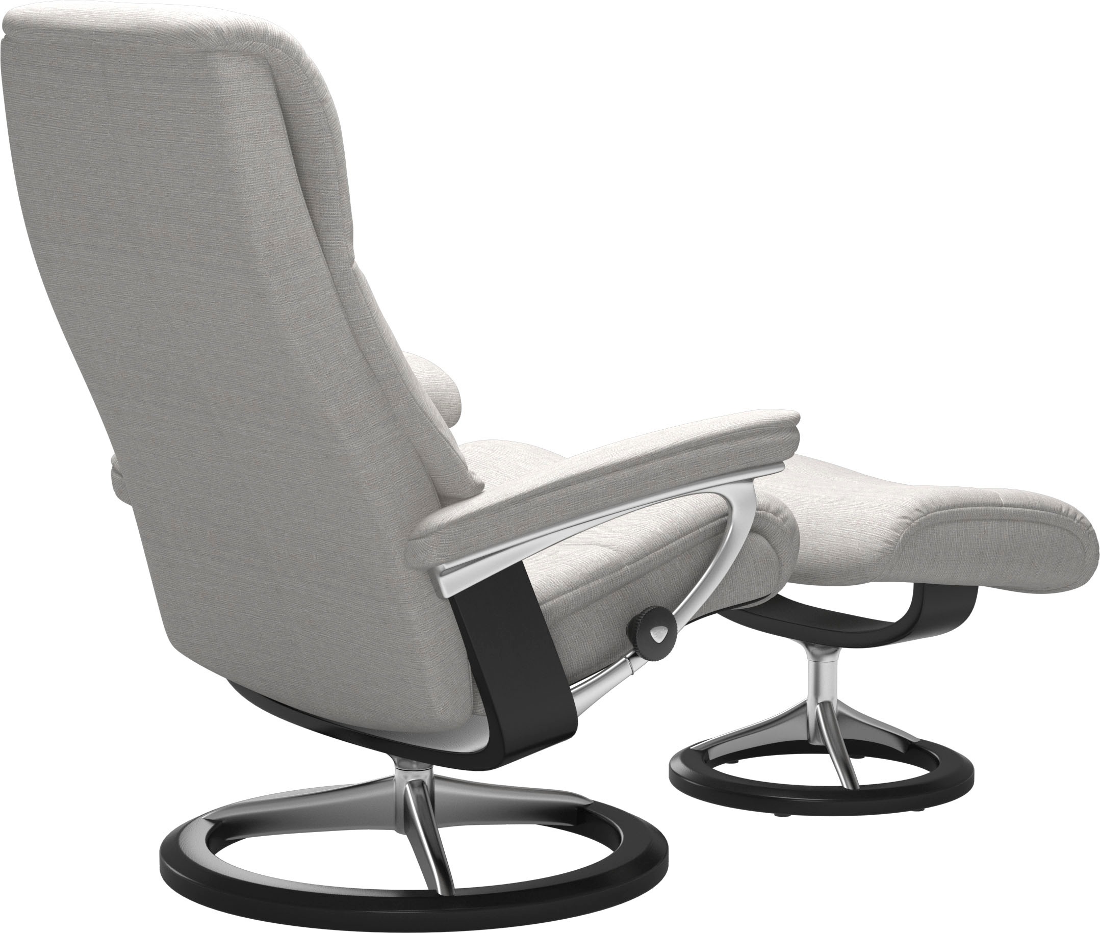 Stressless® Relaxsessel »View«, (Set, Relaxsessel mit Hocker), mit Signature Base, Größe S,Gestell Schwarz