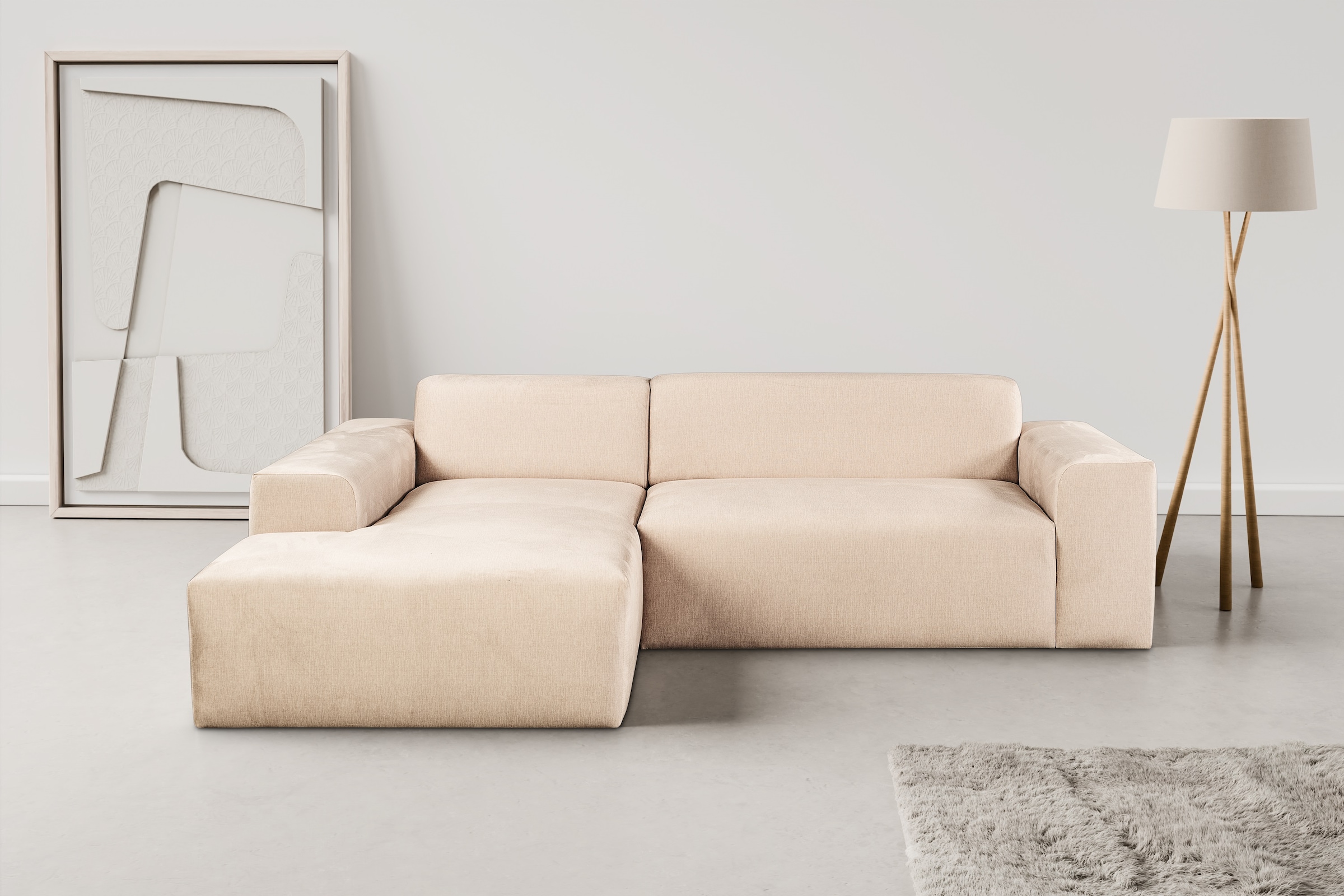 INOSIGN Ecksofa Zeus-L, Curvy Trend Ecksofa mit urbaner Optik günstig online kaufen