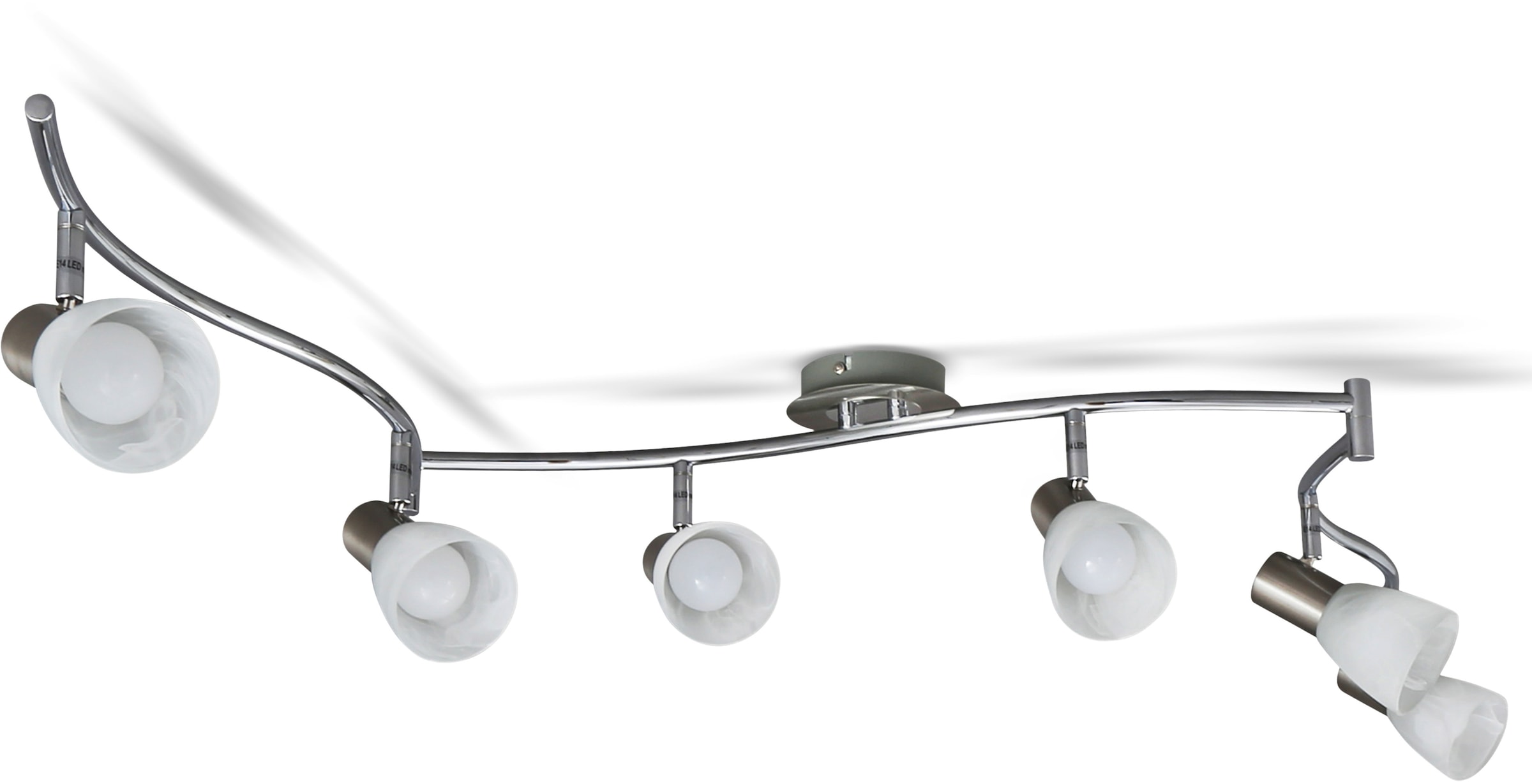 B.K.Licht Deckenspots »BK_DS1032 LED Deckenleuchte, Schwenkbar, inkl. E14«, 6 flammig, Leuchtmittel E14 | LED wechselbar, 6-flammig, 6x 5W LED, 470lm, 3.000K warmweißes Licht, L: 178cm