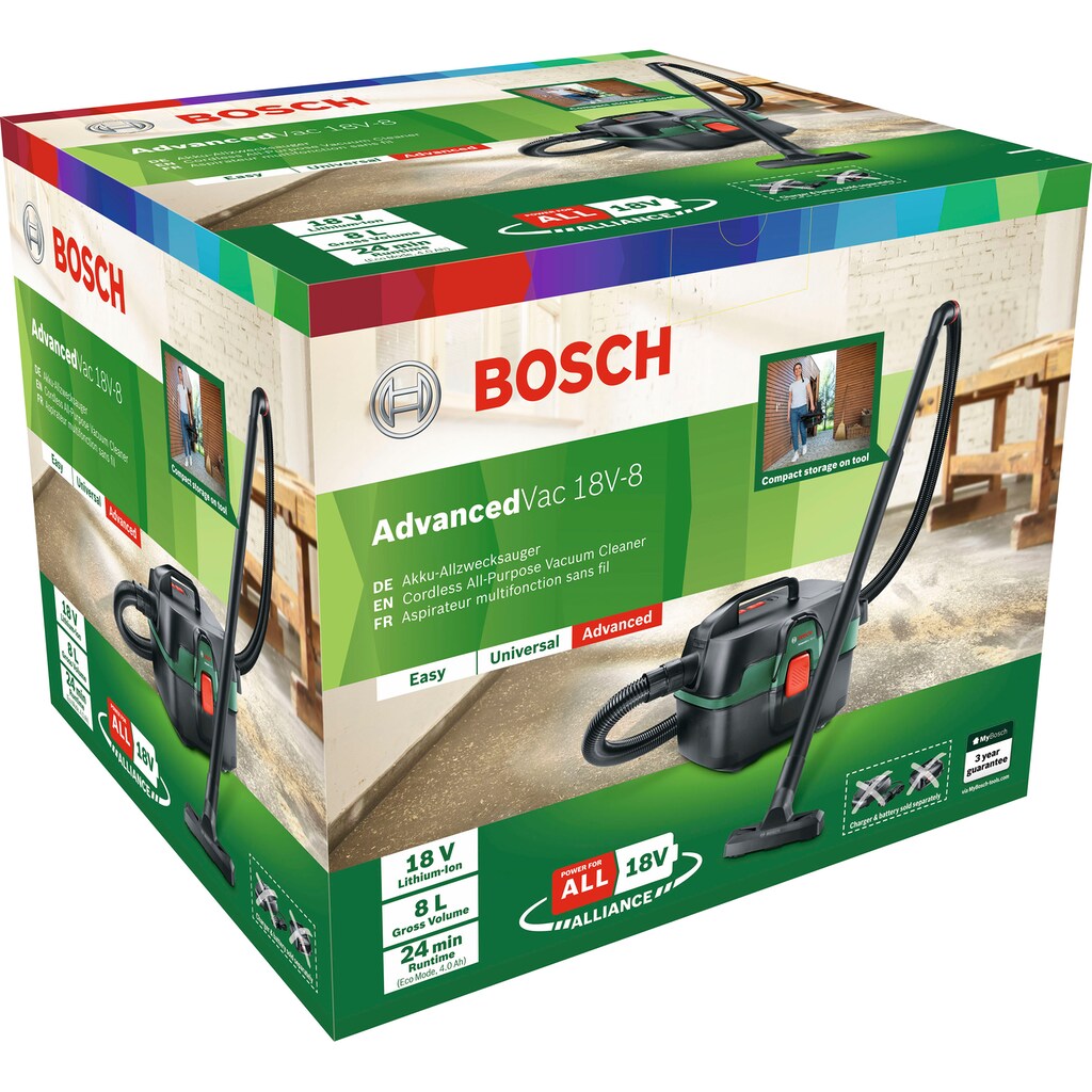 Bosch Home & Garden Nass-Trocken-Akkusauger »AdvancedVac 18V-8«