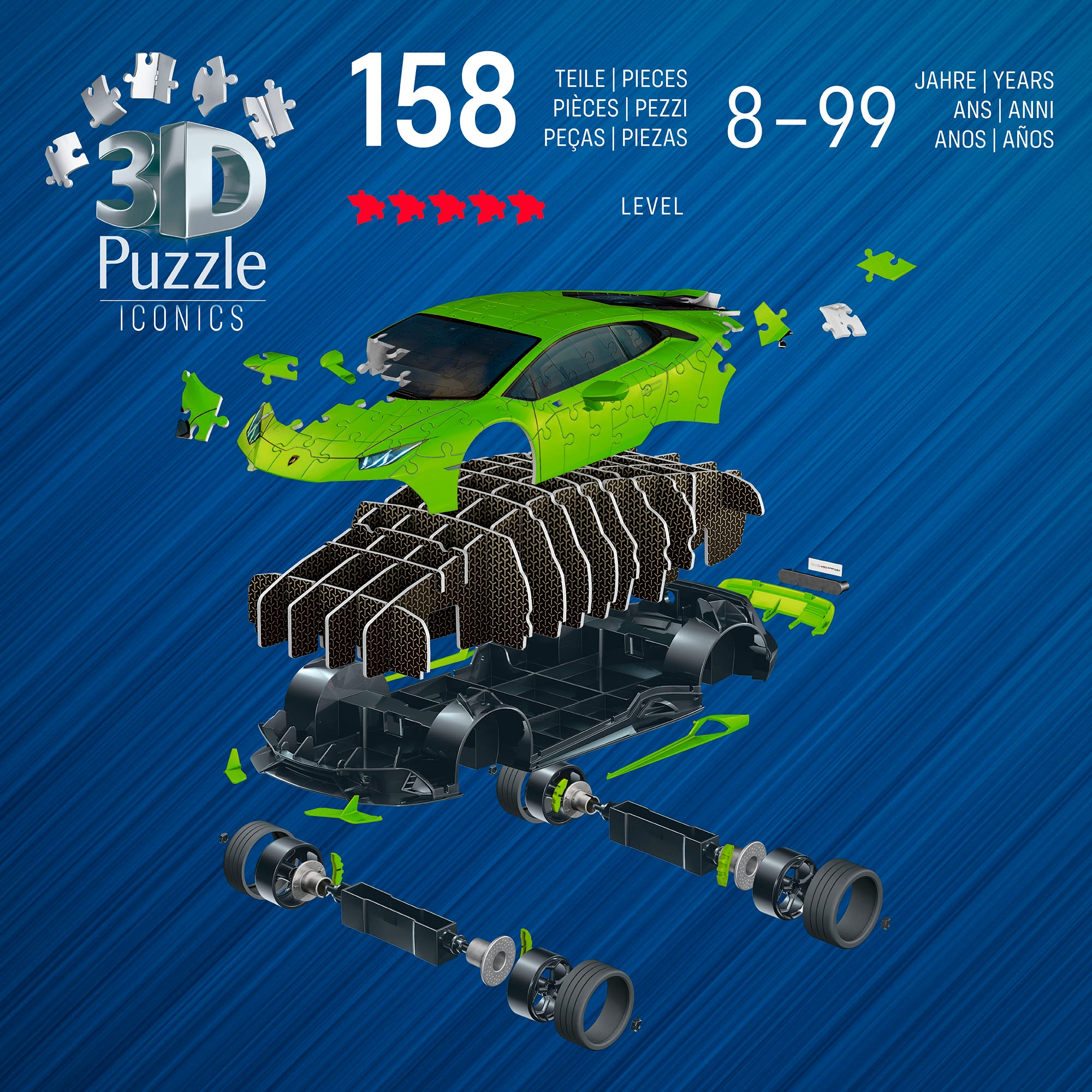 Ravensburger 3D-Puzzle »Iconics: Lamborghini Huracán EVO«, Made in Europe