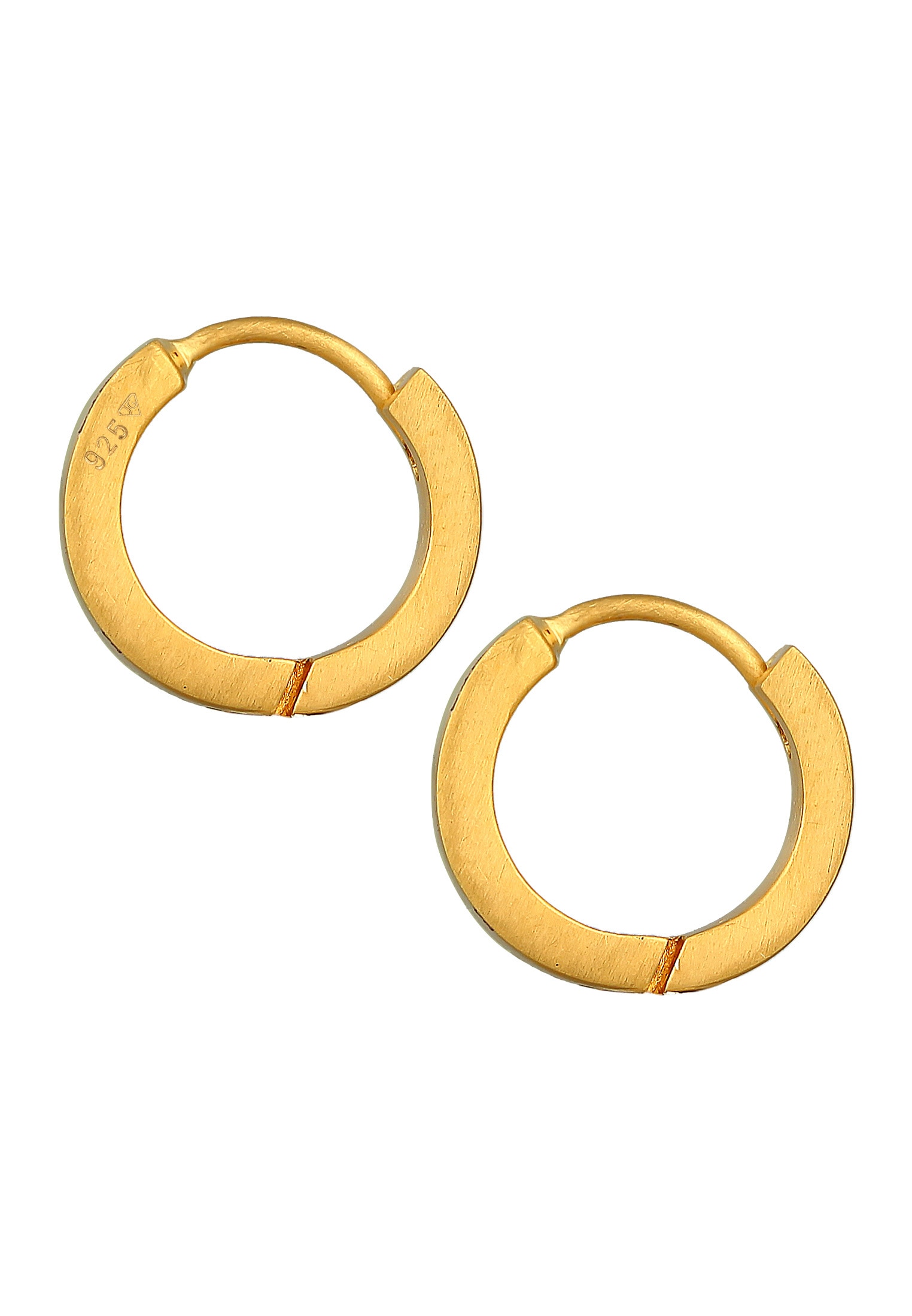 Kuzzoi Paar Creolen »Herren Creolen Matt Dezent 925 Silber«