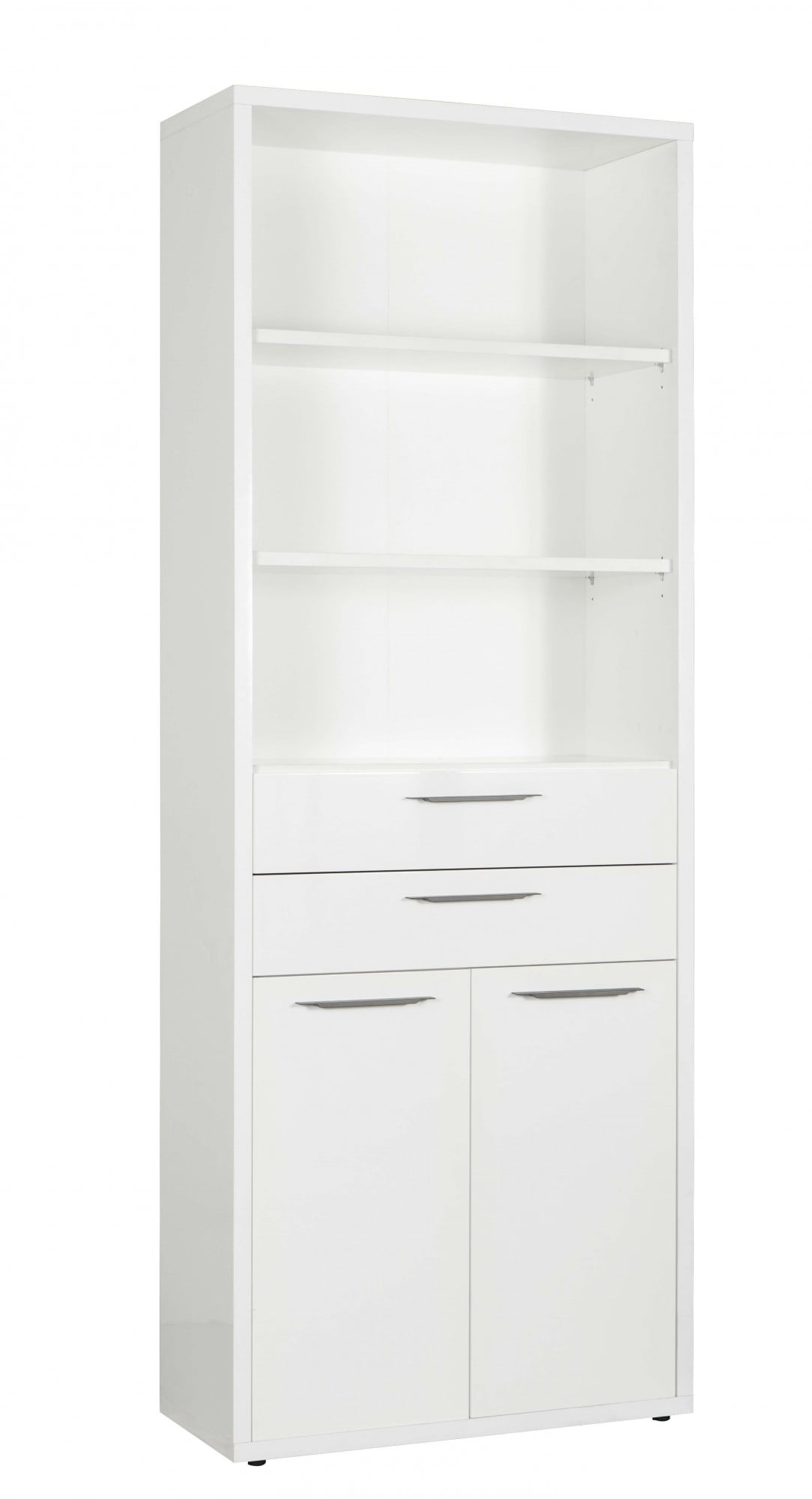 Composad Aktenschrank »DISEGNO, Bücherregal, 2 Türen, 2 Schubladen, 3 offene Fächer,«, verstellbare Böden, Höhe 217 cm, 100% recyceltes Holz, Made in Italy