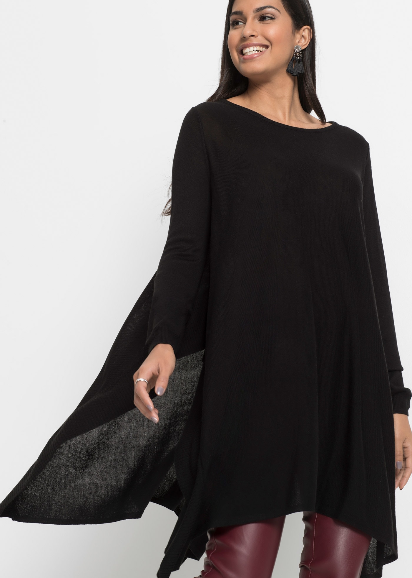 bonprix Longpullover »Long-Pullover aus Viskose-Mix« Long-Pullover aus Viskose-Mix