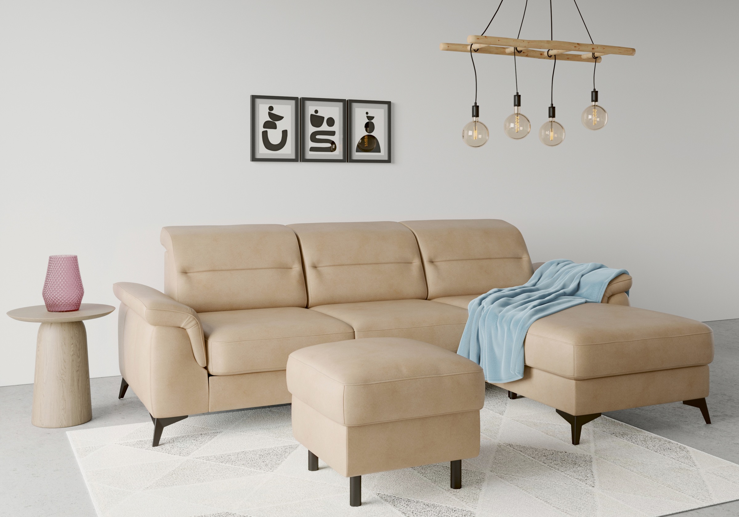 sit&more Ecksofa »Sinatra L-Form« mit Recamiere, optional mit Kopfteilverst günstig online kaufen