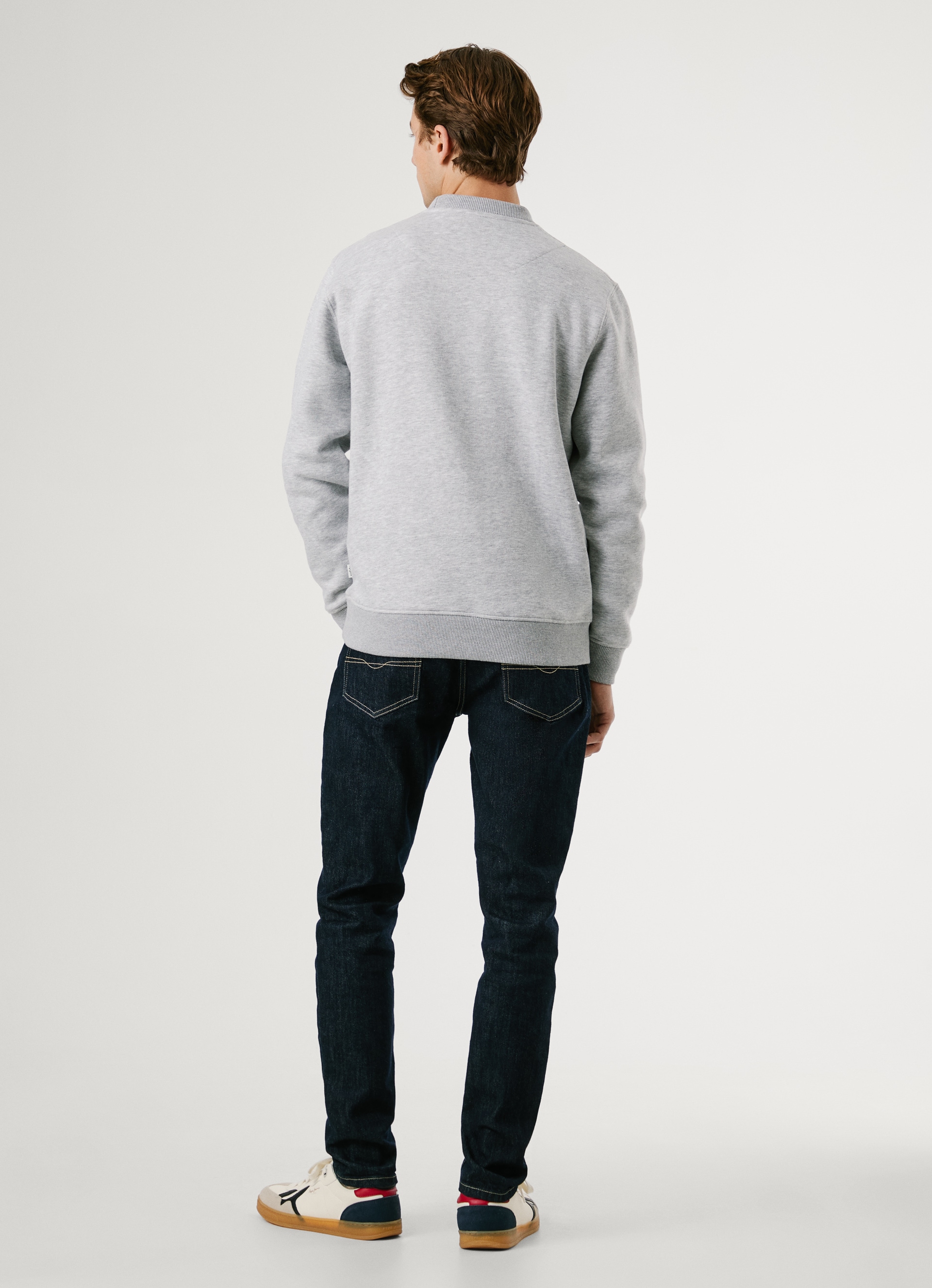 Pepe Jeans Sweatshirt »MACBETH MELANGE CREW« Rundhalsausschnitt, Logo