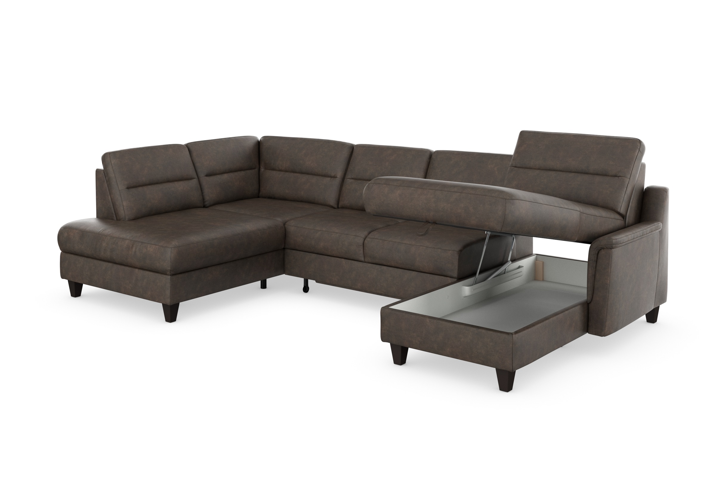 sit&more Wohnlandschaft »Farö U-Form«, inklusive Federkern, wahlweise mit Bettfunktion und Bettkasten