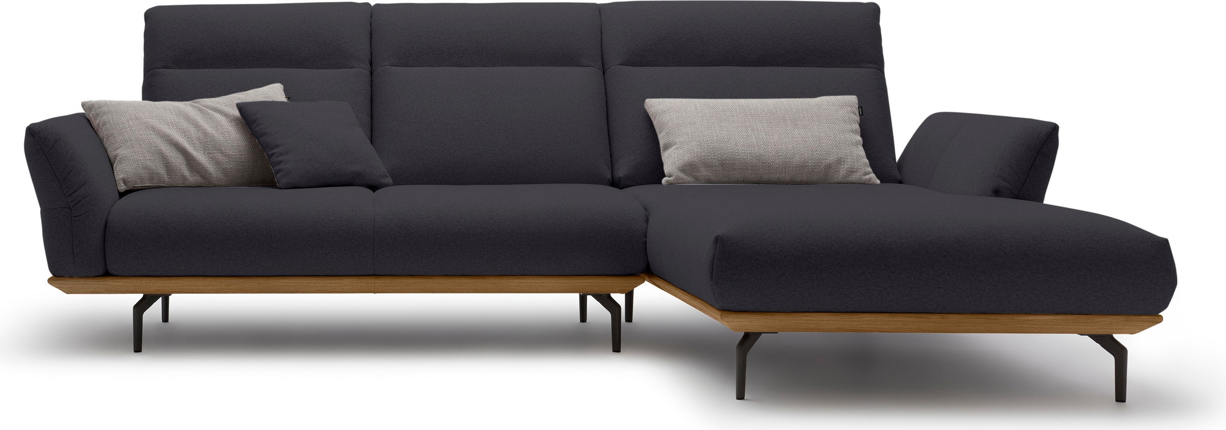 Creation BY ROLF BENZ Ecksofa »CR.460«, Sockel in Nussbaum, Winkelfüße in U günstig online kaufen