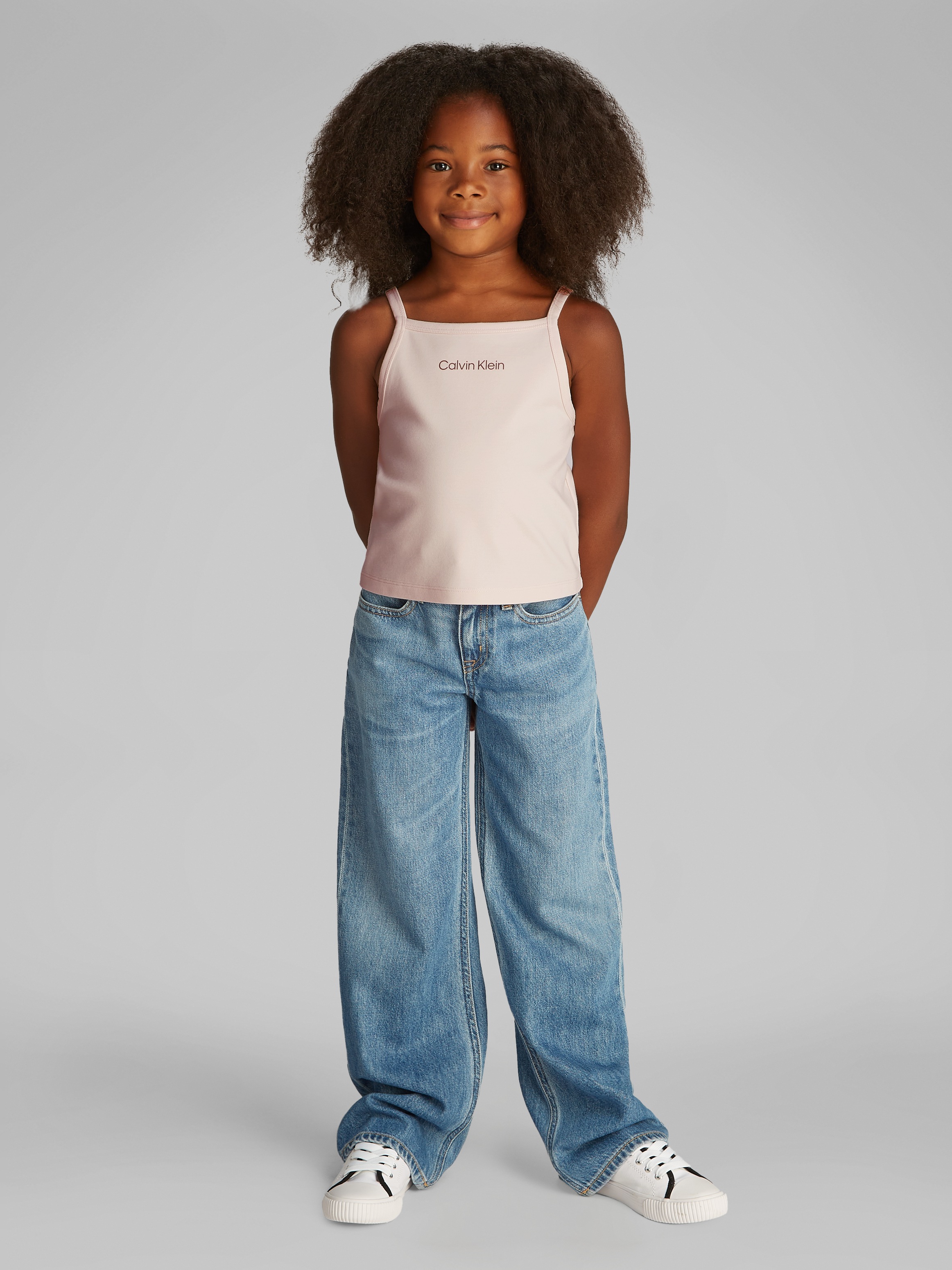 Calvin Klein Jeans T-Shirt »PUNTO STRAP TOP«, mit Logoschriftzug