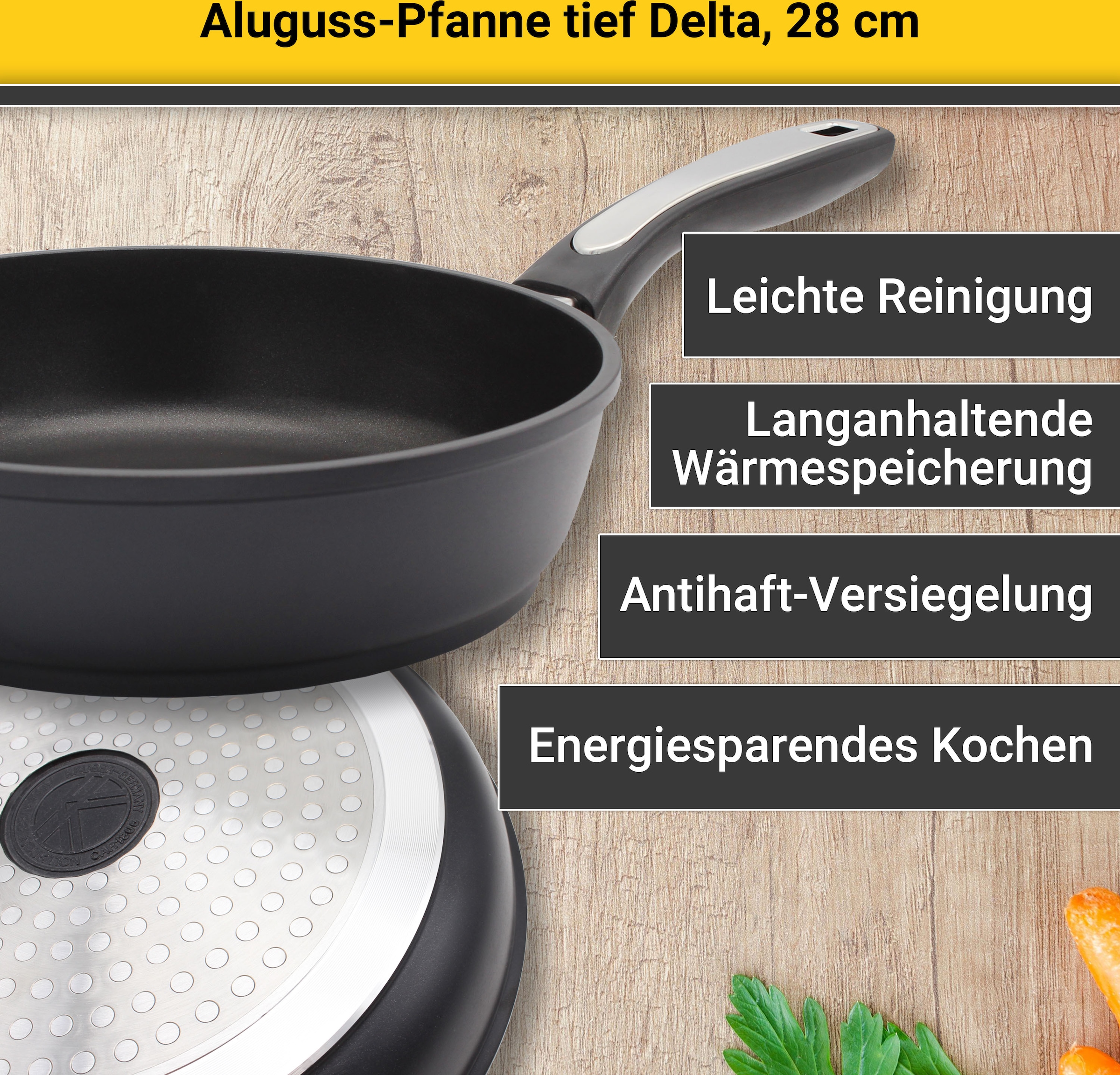 Krüger Bratpfanne »Delta«, Aluminium, (1 tlg.), Induktion online kaufen