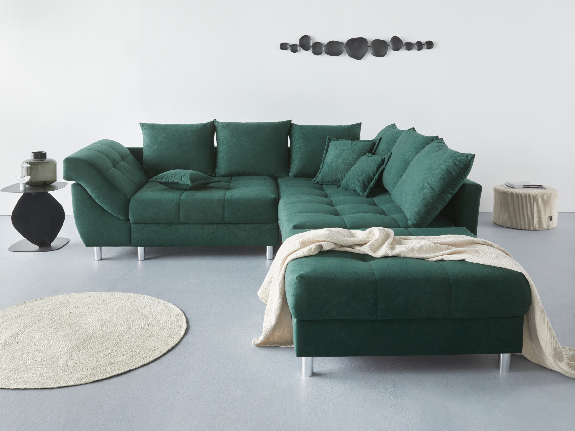 COLLECTION AB Ecksofa »(Spar-Set) Innsbruck L-Form und Hocker«, (Spar-Set), günstig online kaufen