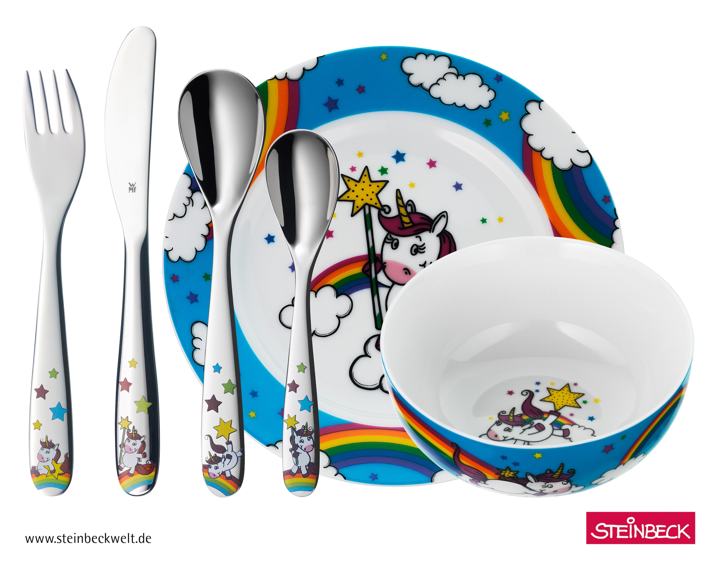 WMF Kindergeschirr-Set »Einhorn«, (Set, 6 tlg.), ab 3 Jahren, spülmaschinen günstig online kaufen