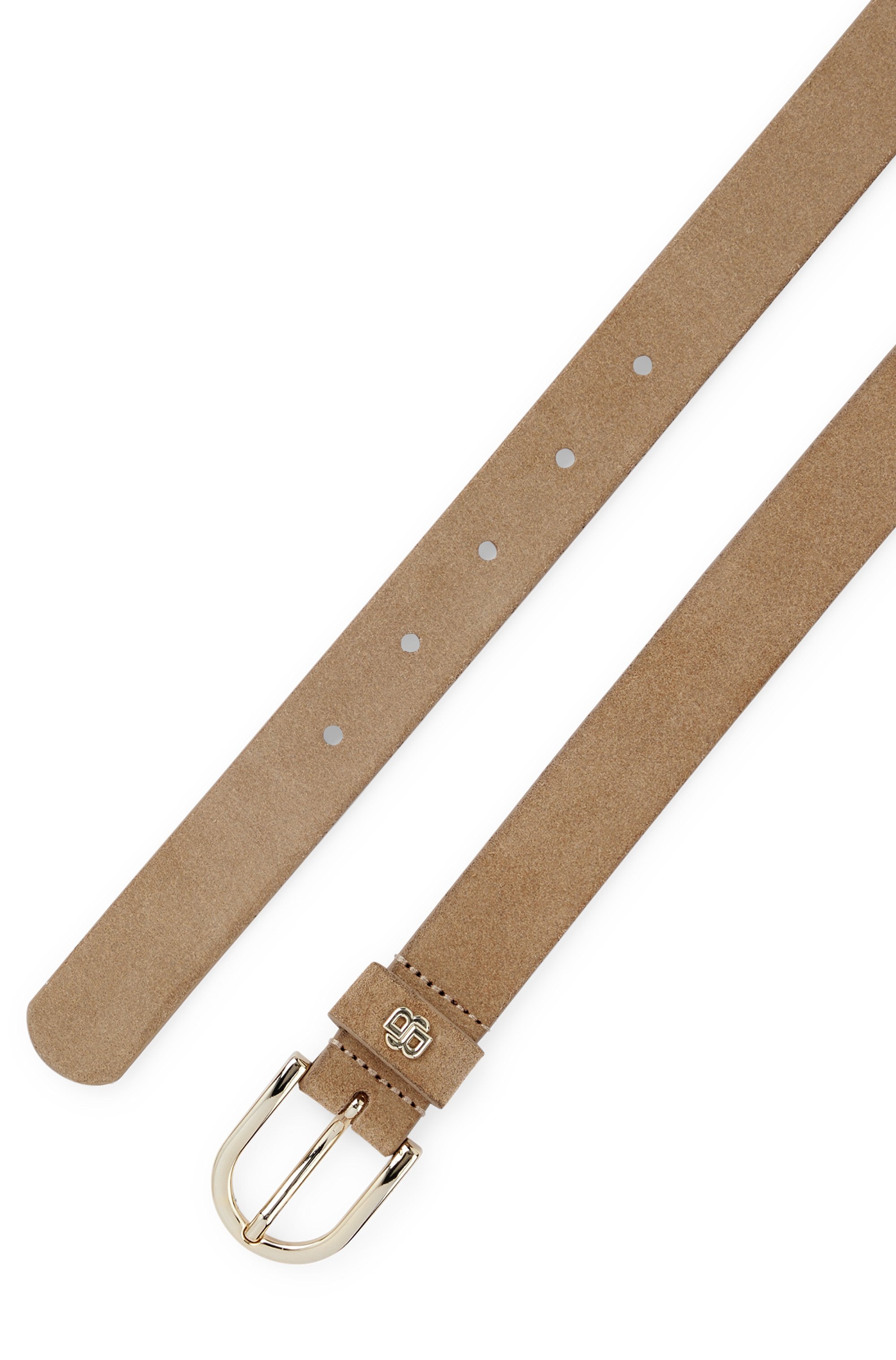 BOSS Ledergürtel »Scarlet-BB-Sd-G_Sz25«, mit Monogramm-Label