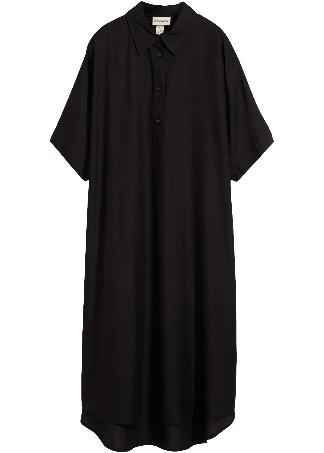 bonprix Blusenkleid Oversize-Passform, aus Viskose, mit Stehkragen