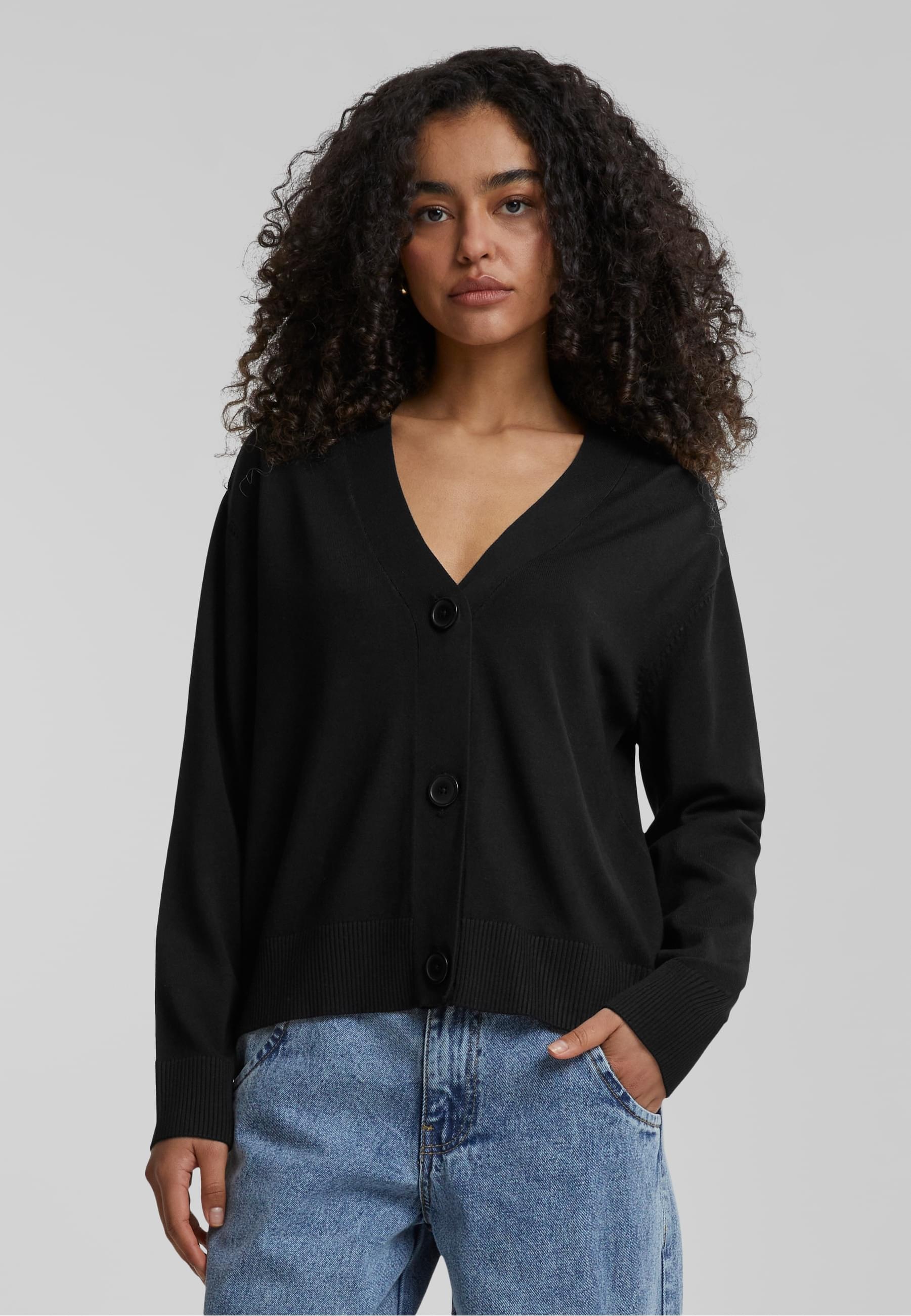 URBAN CLASSICS Strickjacke »Urban Classics Damen Ladies Knitted Cardigan« 1 Stk.