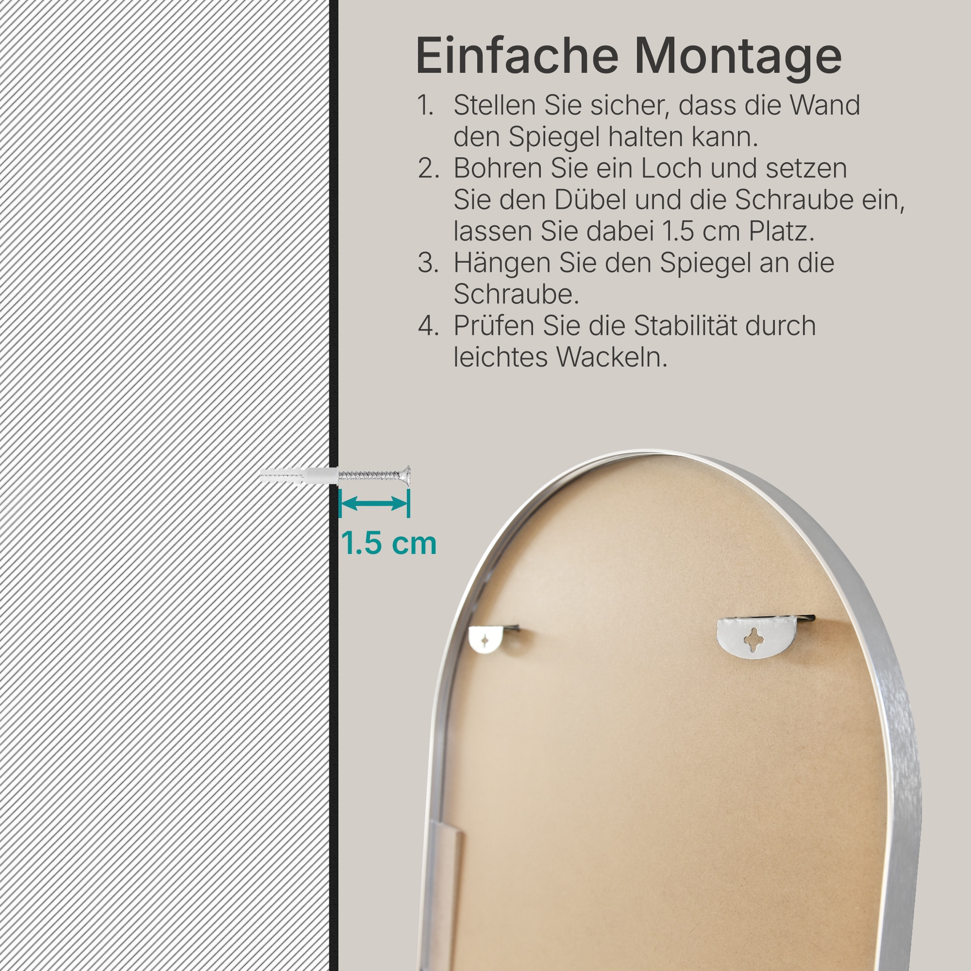 OTTO home Spiegel »Standspiegel Addrik, wahlweise in 2 Größen 150x40cm oder 180x60cm« Ganzkörperspiegel mit Sicherheitsglas, in verschiedenen Farben
