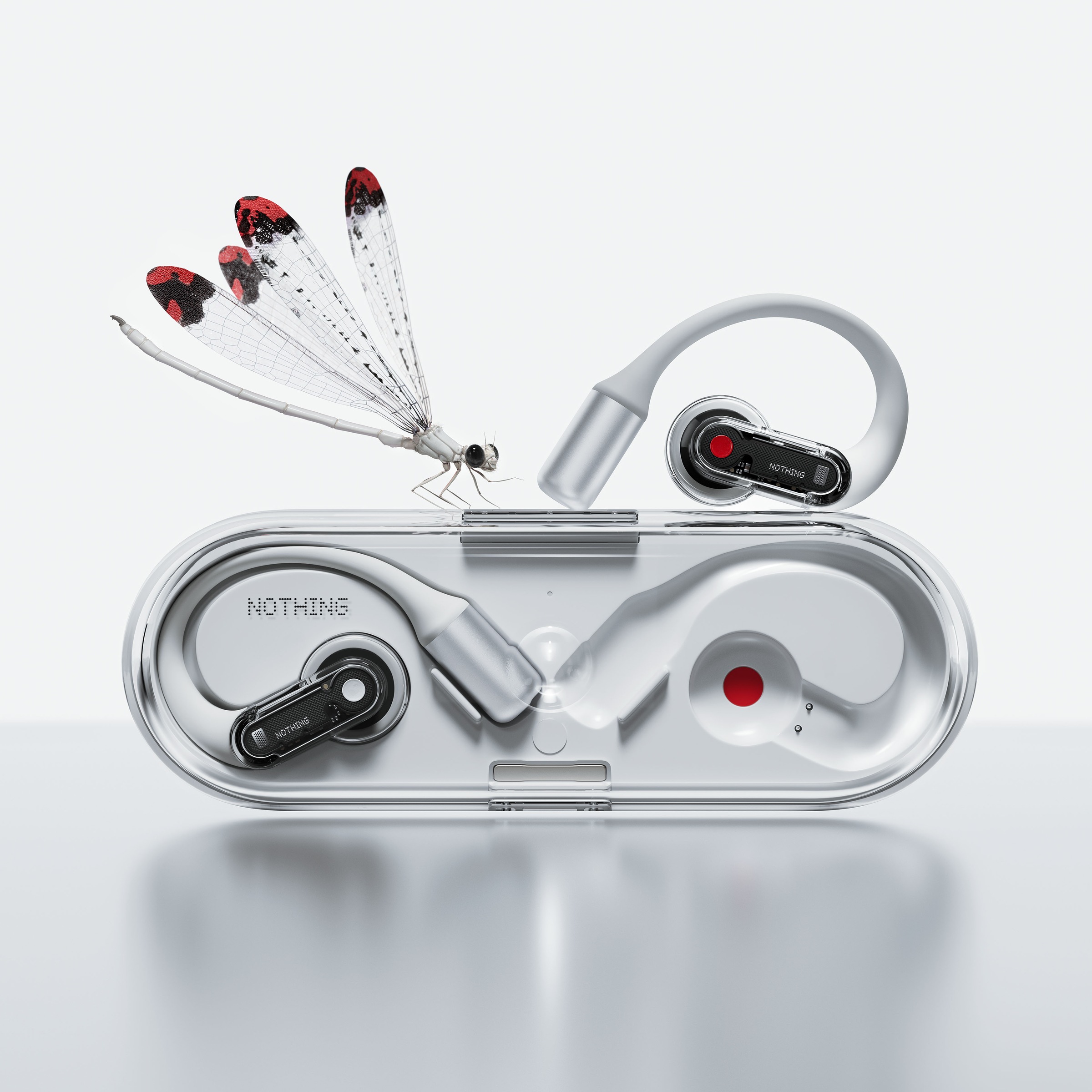 NOTHING Open-Ear-Kopfhörer »Ear (Open)« A2DP Bluetooth | AVCTP Bluetooth | AVDTP Bluetooth | AVRCP Bluetooth | Bluetooth | HFP | RFCOMM | SPP LED Ladestandsanzeige | integrierte Steuerung für Anrufe und Musik