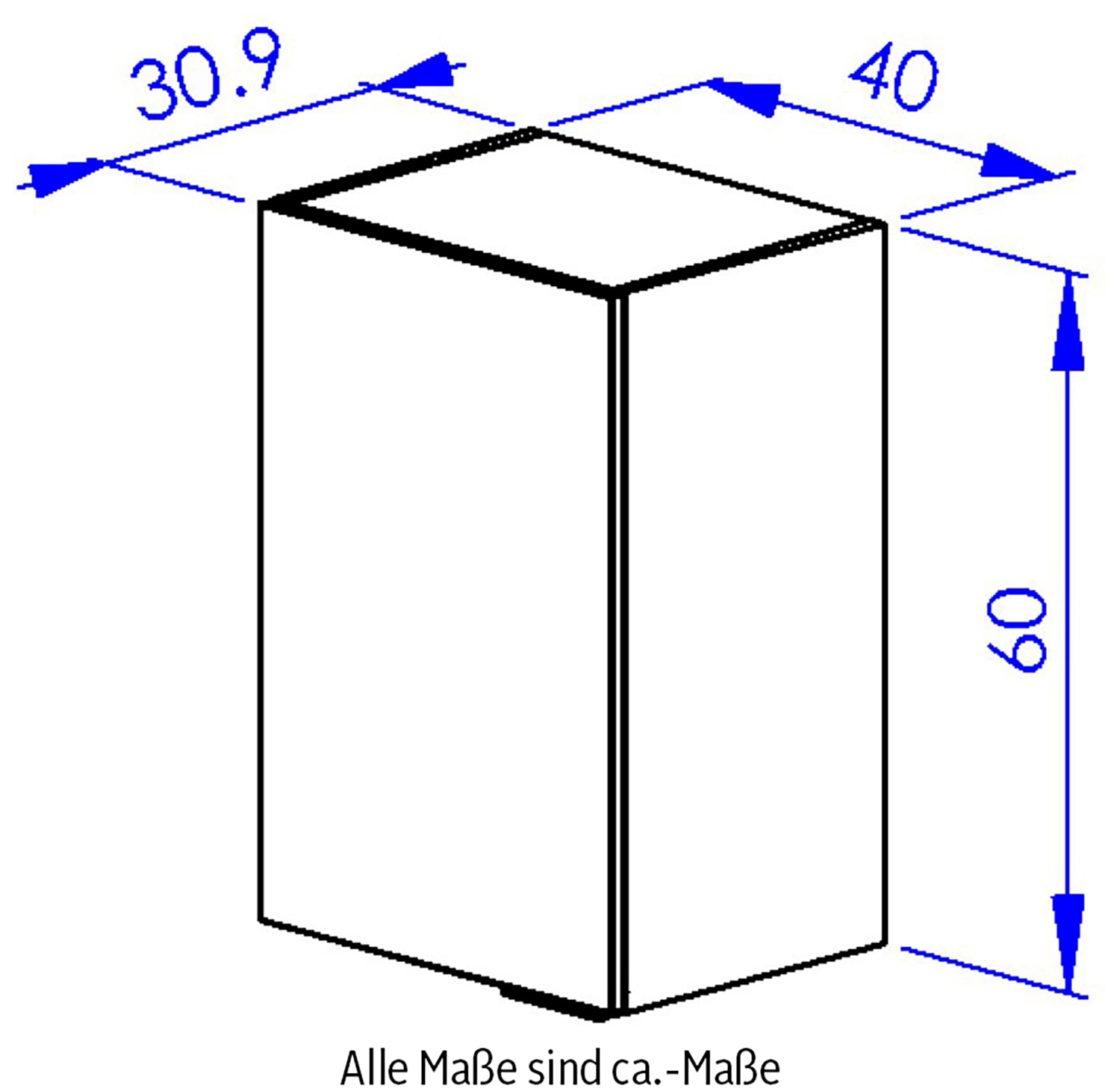 Gami Hängeschrank »Hängeschrank EDEN Breite 40«, (1 St.), Hängeschrank EDEN Breite 40