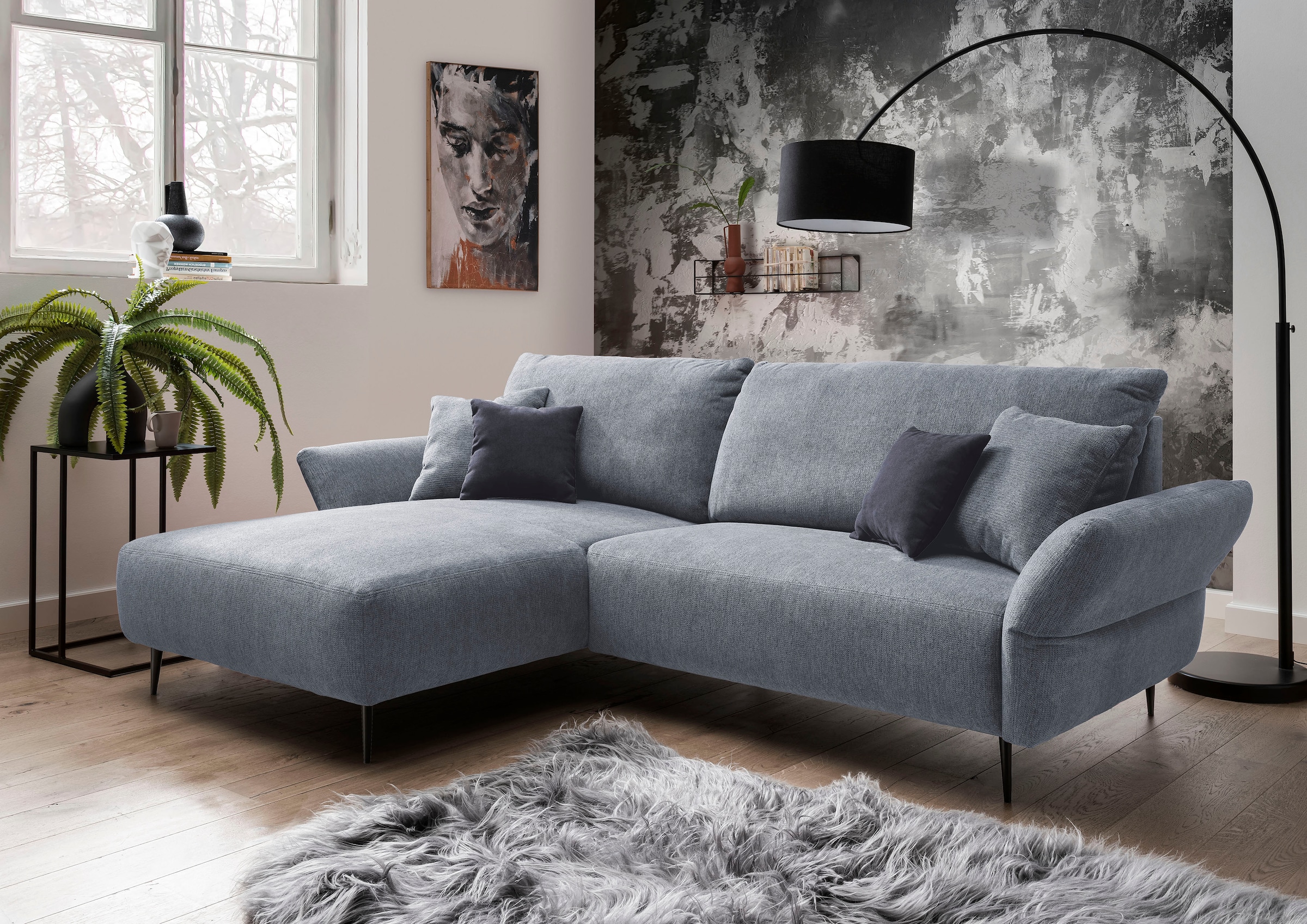 Home affaire Ecksofa »Amarena L-Form« inklusive Armlehnenverstellfunktion, günstig online kaufen