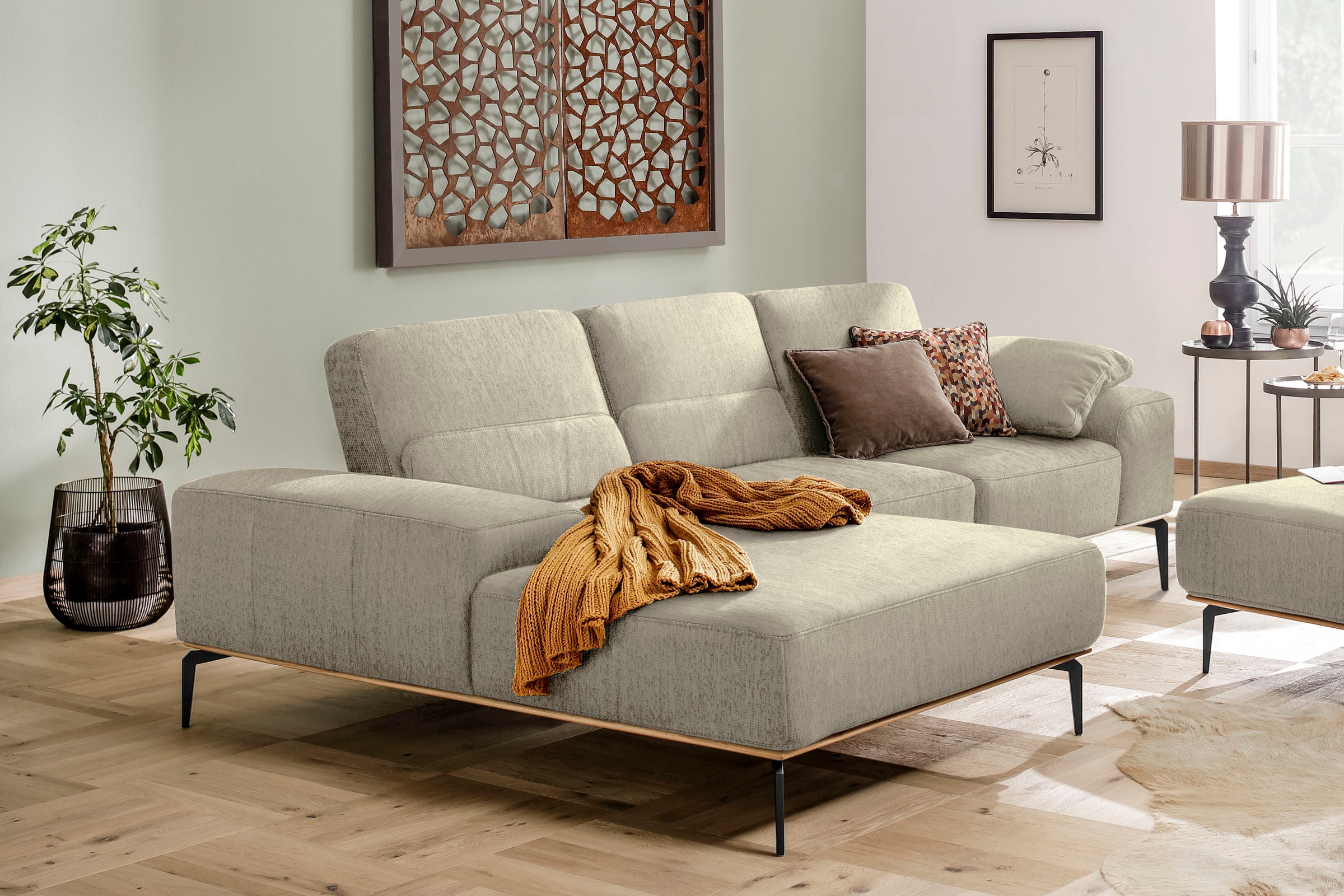 W.SCHILLIG Ecksofa "run, Designsofa mit tollem Sitzkomfort, bequem, L-Form" günstig online kaufen