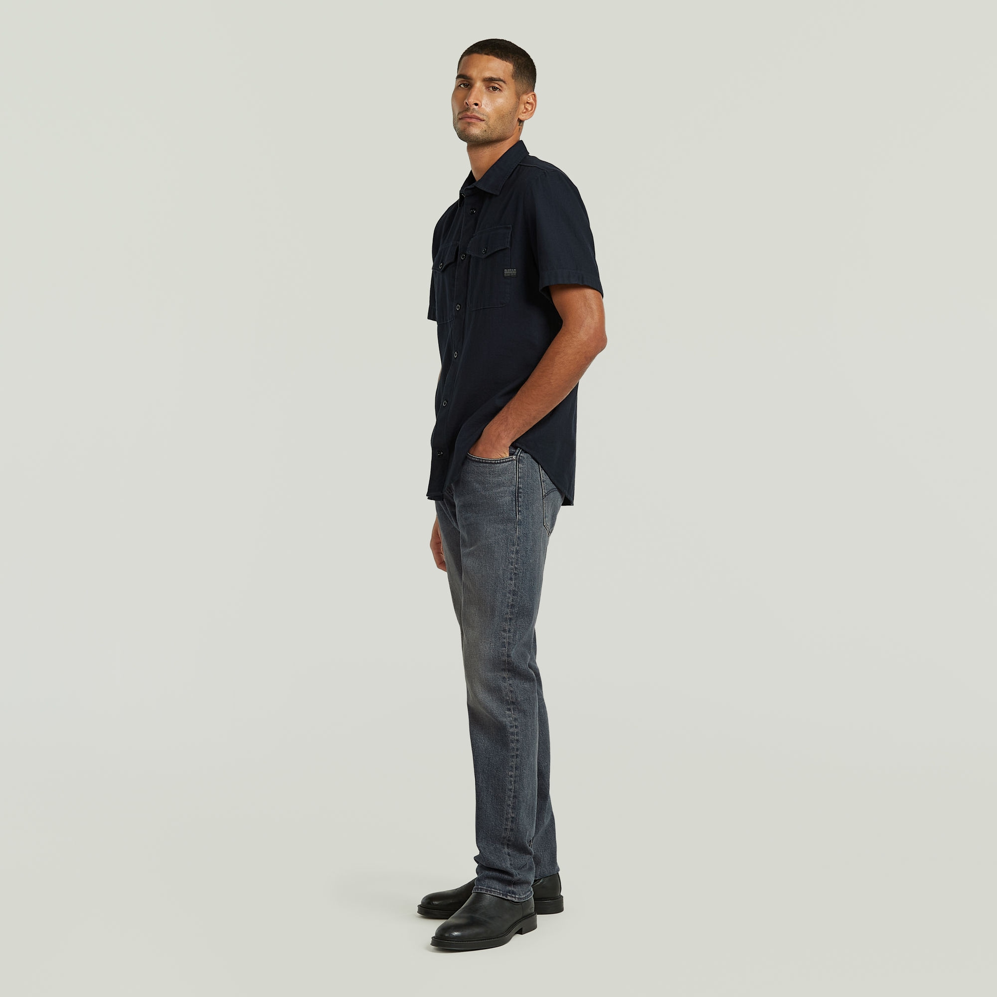 G-STAR Kurzarmhemd »Marine Slim Shirt« mit aufgesetzten Taschen