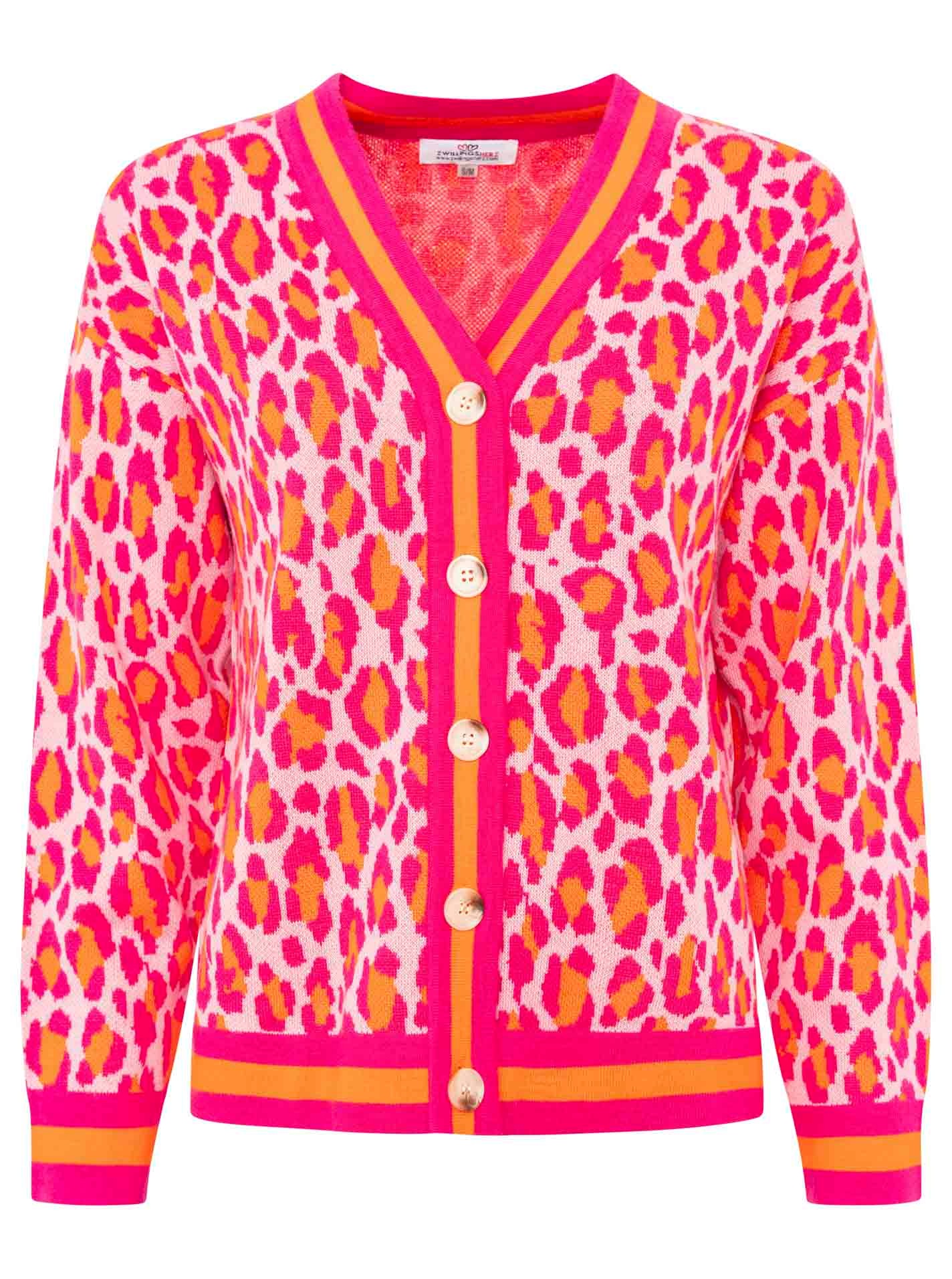 Zwillingsherz Strickjacke »"Leo Streifen"« mit Knöpfen, Leomuster und Streifenbündchen