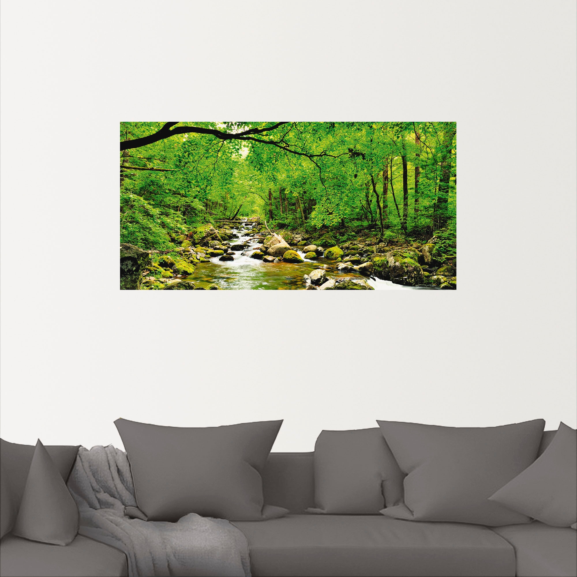 Artland Wandbild »Herbstwald Fluss Smolny«, Wald, (1 St.), als Leinwandbild, Poster, Wandaufkleber in verschied. Größen