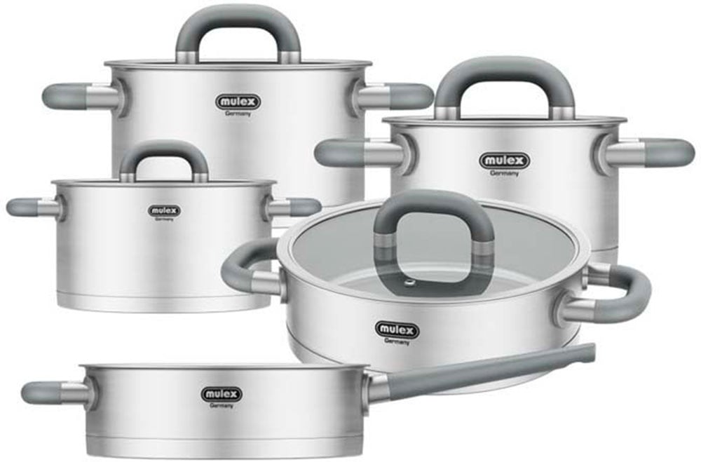 Mulex Topf-Set »LUGANO« Set, 9 Stk. tlg. Edelstahl 18/10 günstig online kaufen