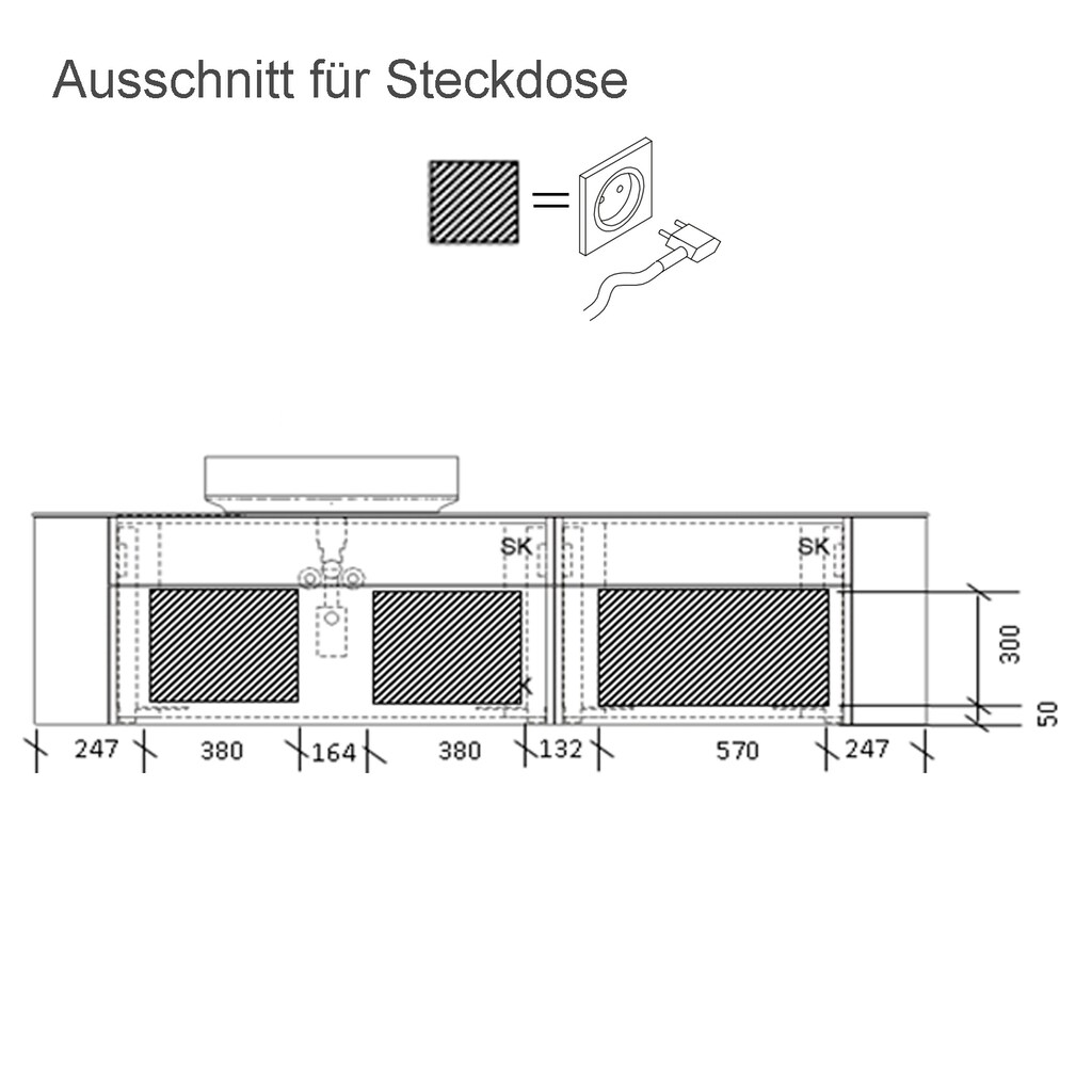 hülsta Badmöbel-Set »Gentis«, (Set, 4 St.), Breite 272,4 cm. Liefer- und Montageservice durch hülsta Monteure