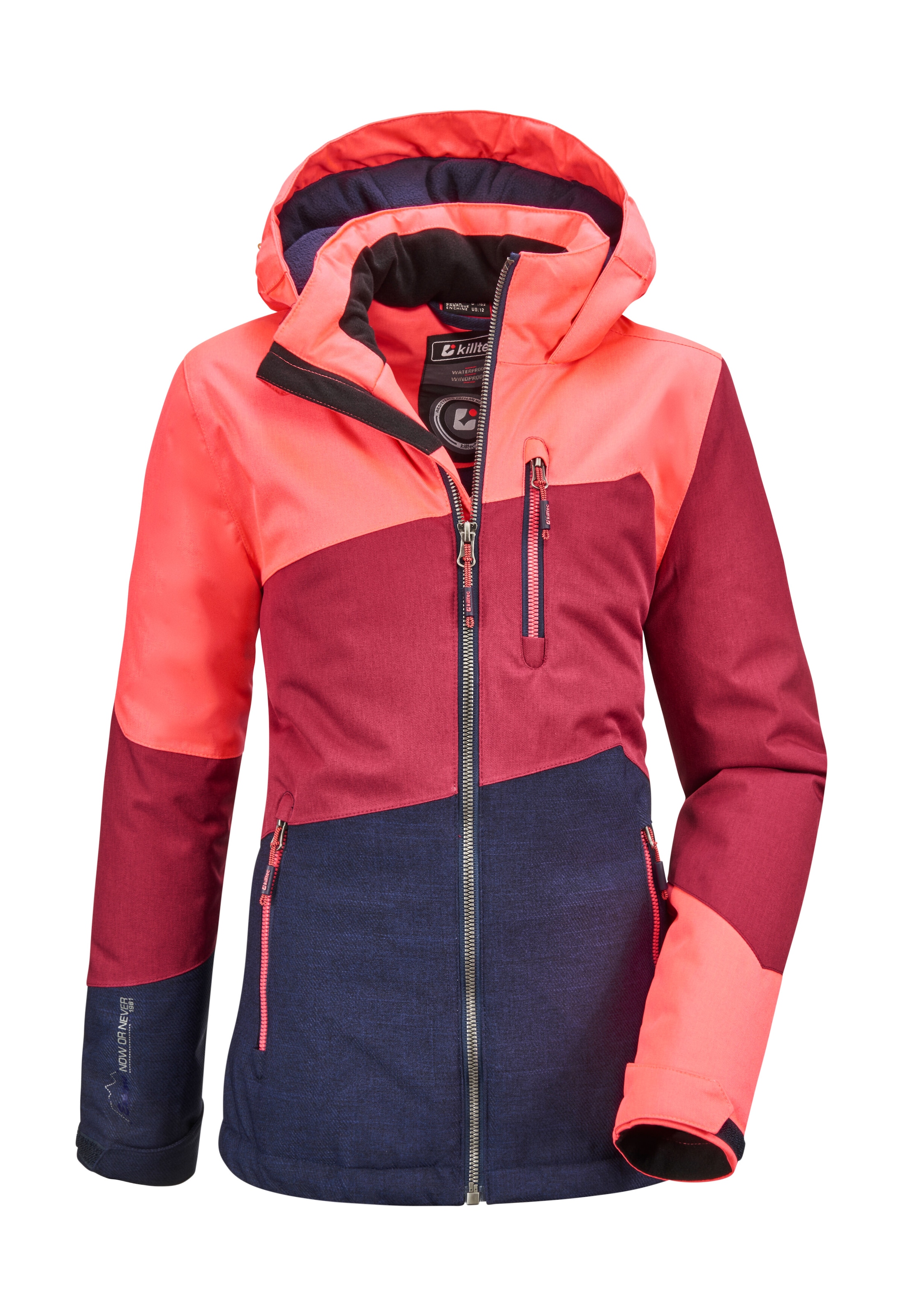 Killtec Outdoorjacke »Lynge GRLS JCKT B« Wasserdichte Winterjacke mit Kapuze, Fleece, verstellbaren Ärmeln