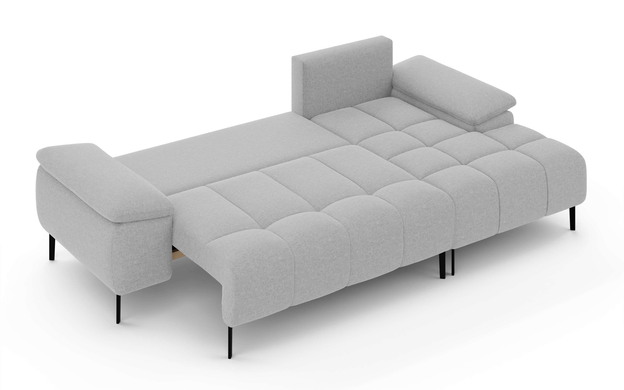 Home affaire Ecksofa »DROMARA Schlafsofa mit Bettkasten, Maße: B/T/H 277/141/91 cm« L-Form mit Recamiere rechts/links bestellbar, Wellenunterfederung