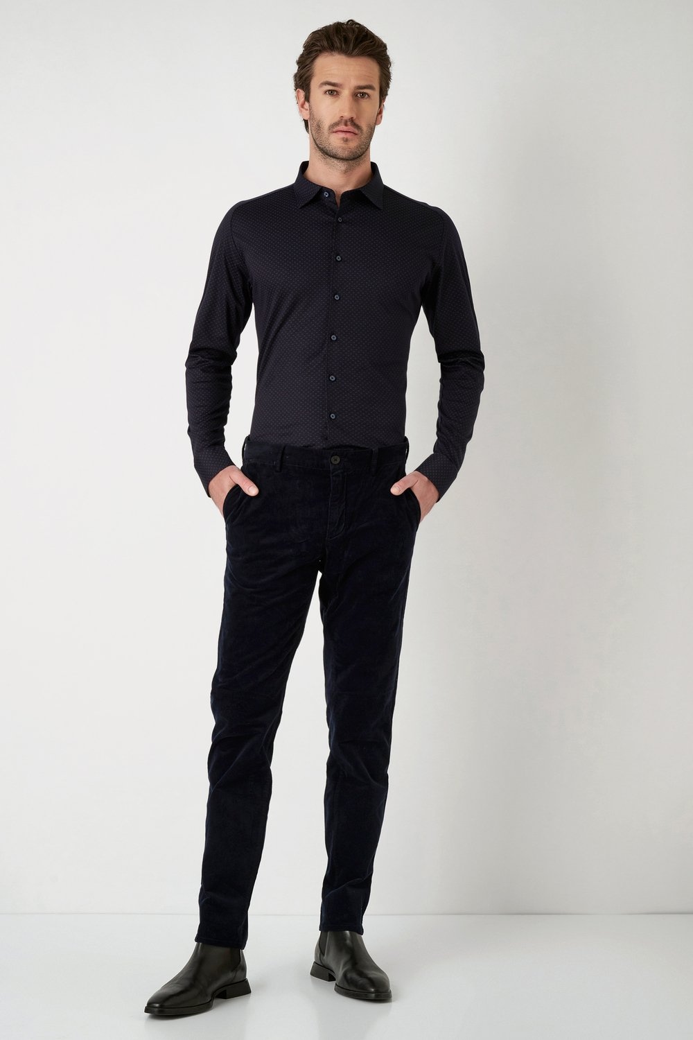 DESOTO Langarmhemd »Jerseyhemd Casual Kent«