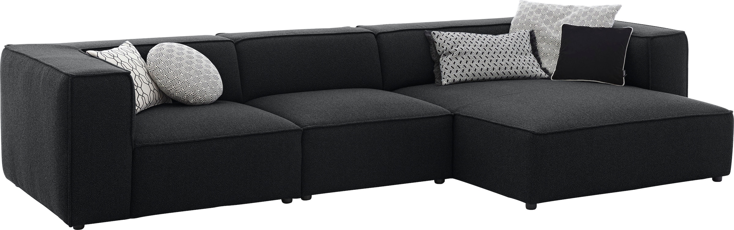 W.SCHILLIG Ecksofa »around-the-block«, mit eleganter Biese, mit Federkern, Breite 341 cm