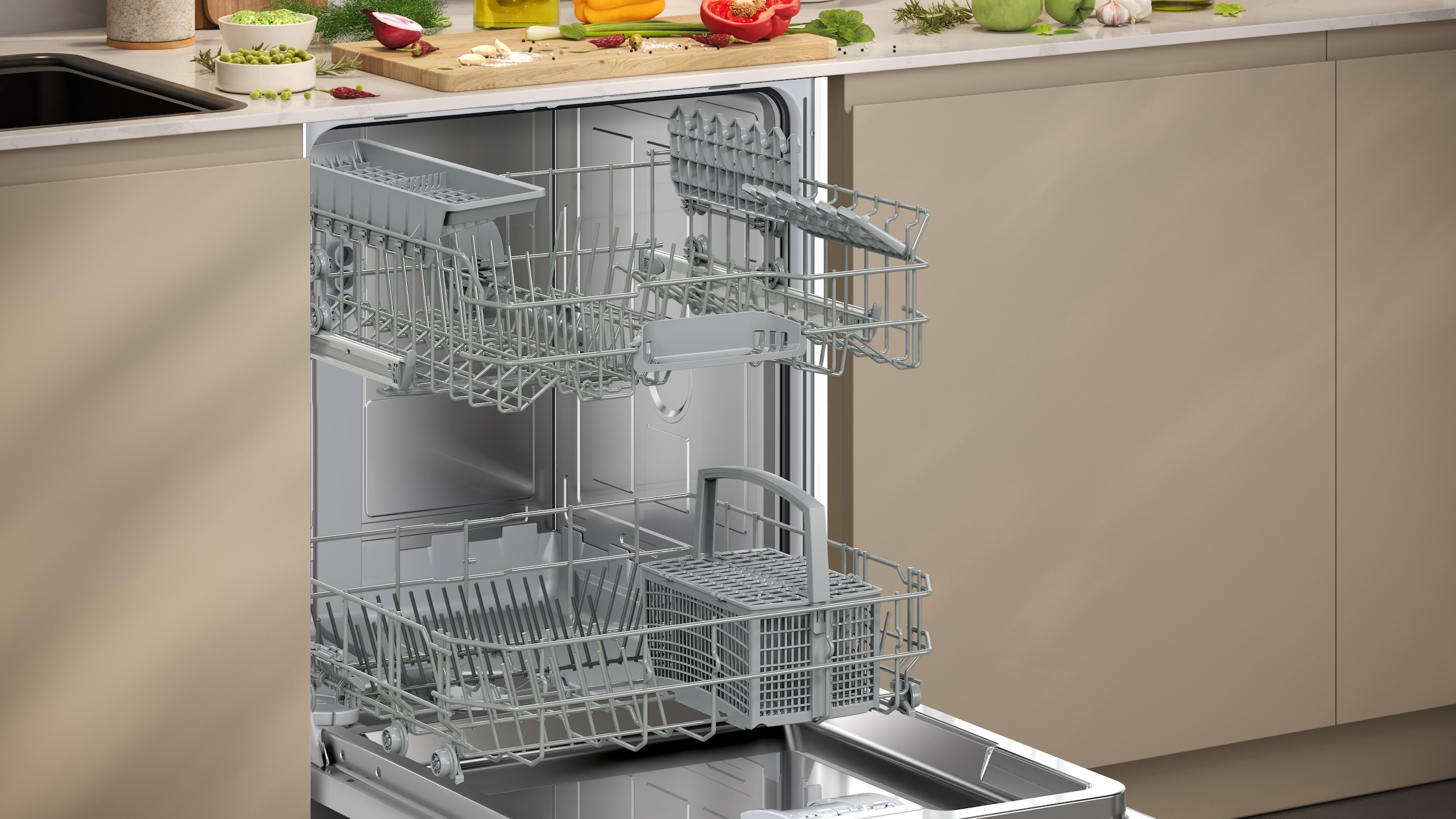 NEFF vollintegrierbarer Geschirrspüler XXL »S275HTX04E«, 13 Maßgedecke, mit Flex Korbsystem