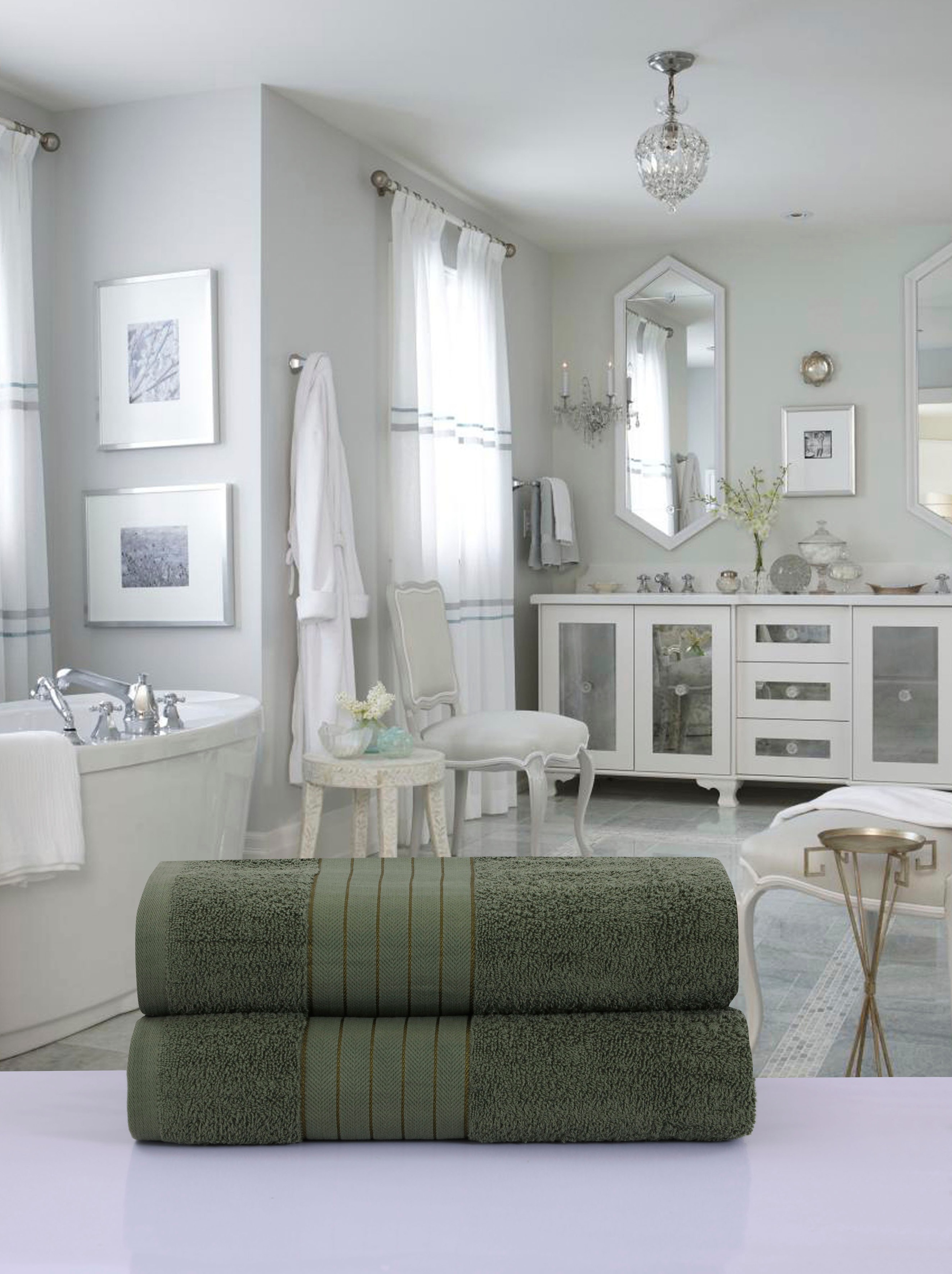 good morning Badetuch »Uni Towels«, (2 St.), mit gewebtem Rand kaufen