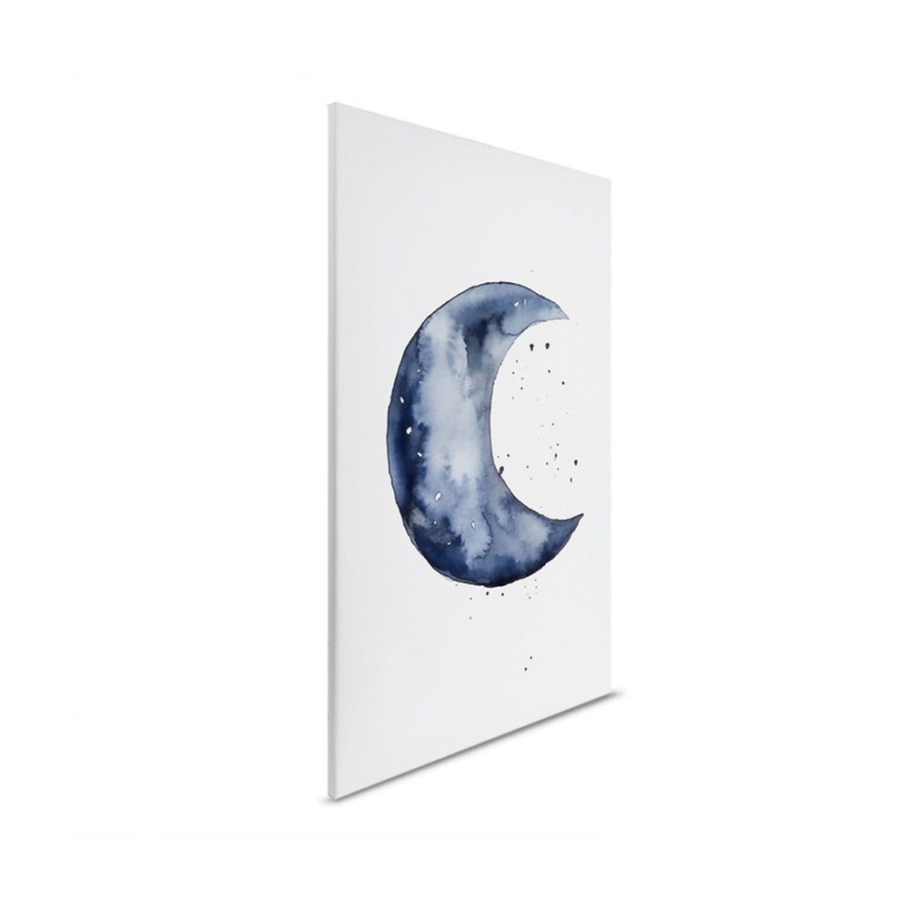 A.S. Création Leinwandbild »Blue Crescent - Wandbild Weiß Blau Keilrahmen K günstig online kaufen