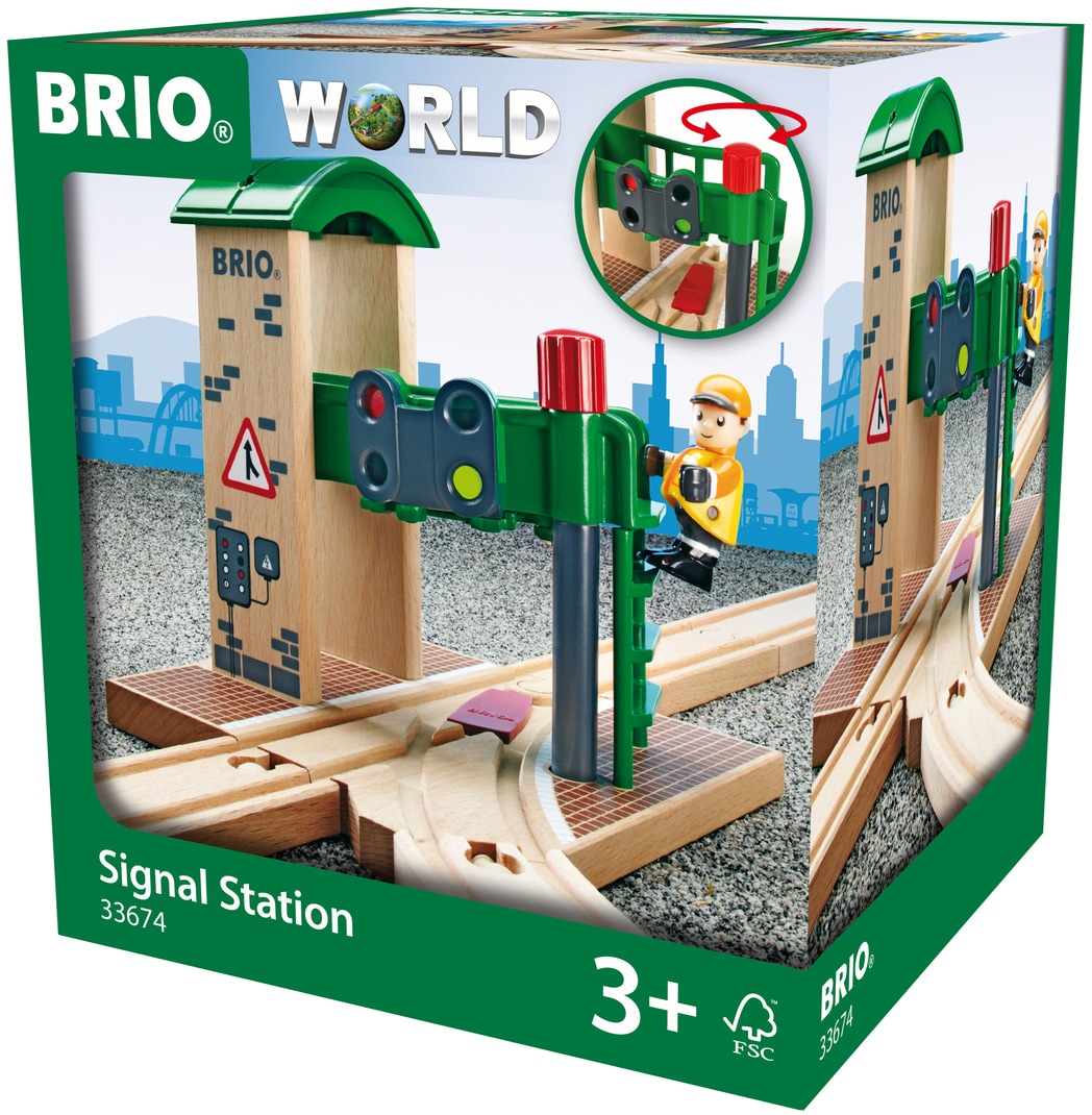 BRIO® Spielzeugeisenbahn-Gebäude »BRIO® WORLD, Signal Station«, FSC®- schützt Wald - weltweit