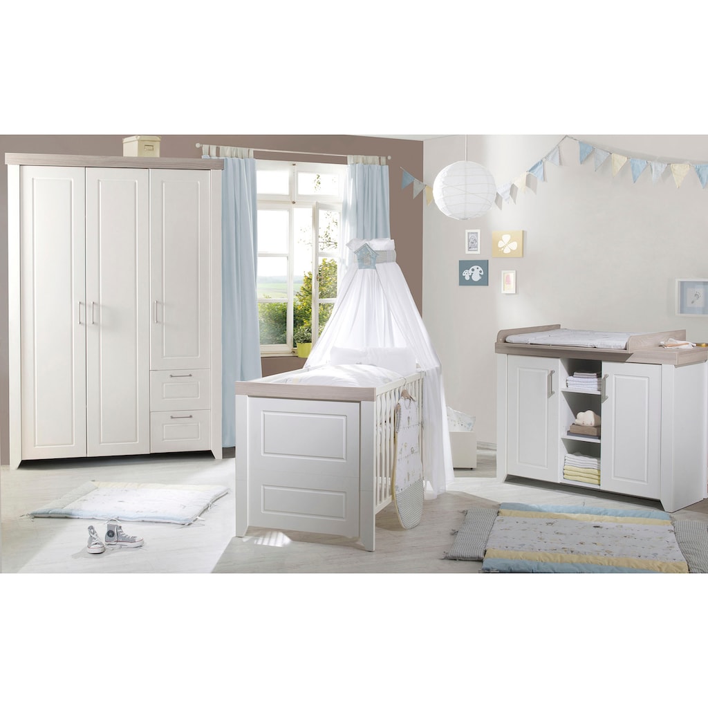 roba® Babyzimmer-Komplettset »Felicia«, (Set, 3 St., Kinderbett, Wickelkommode, Kleiderschrank)