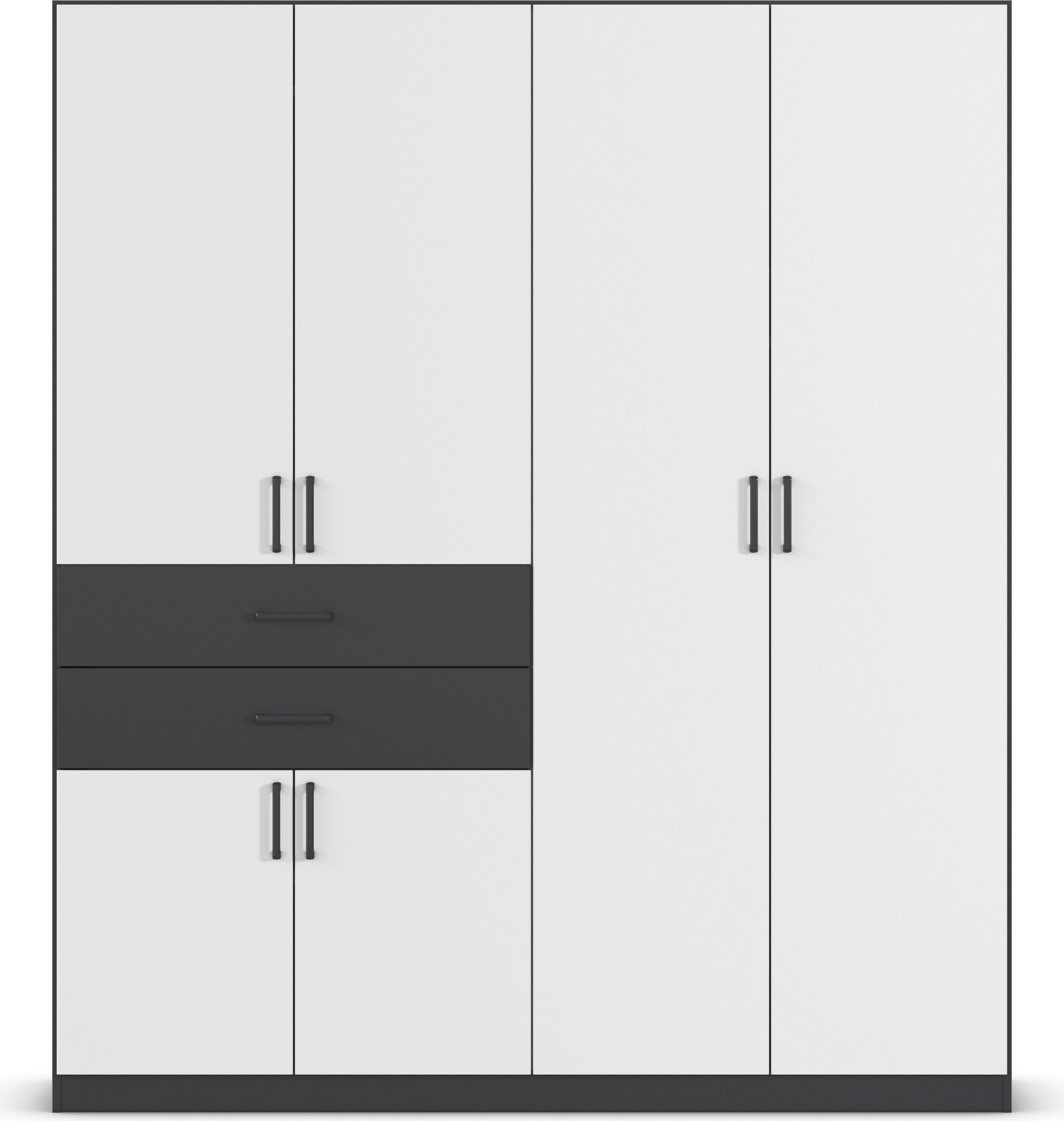 rauch Drehtürenschrank »Kleiderschrank Schrank Garderobe MAIKA mit Dekor-Front«, 2 Schubladen, in verschiedenen Breiten, Höhen, Farben, MADE IN GERMANY
