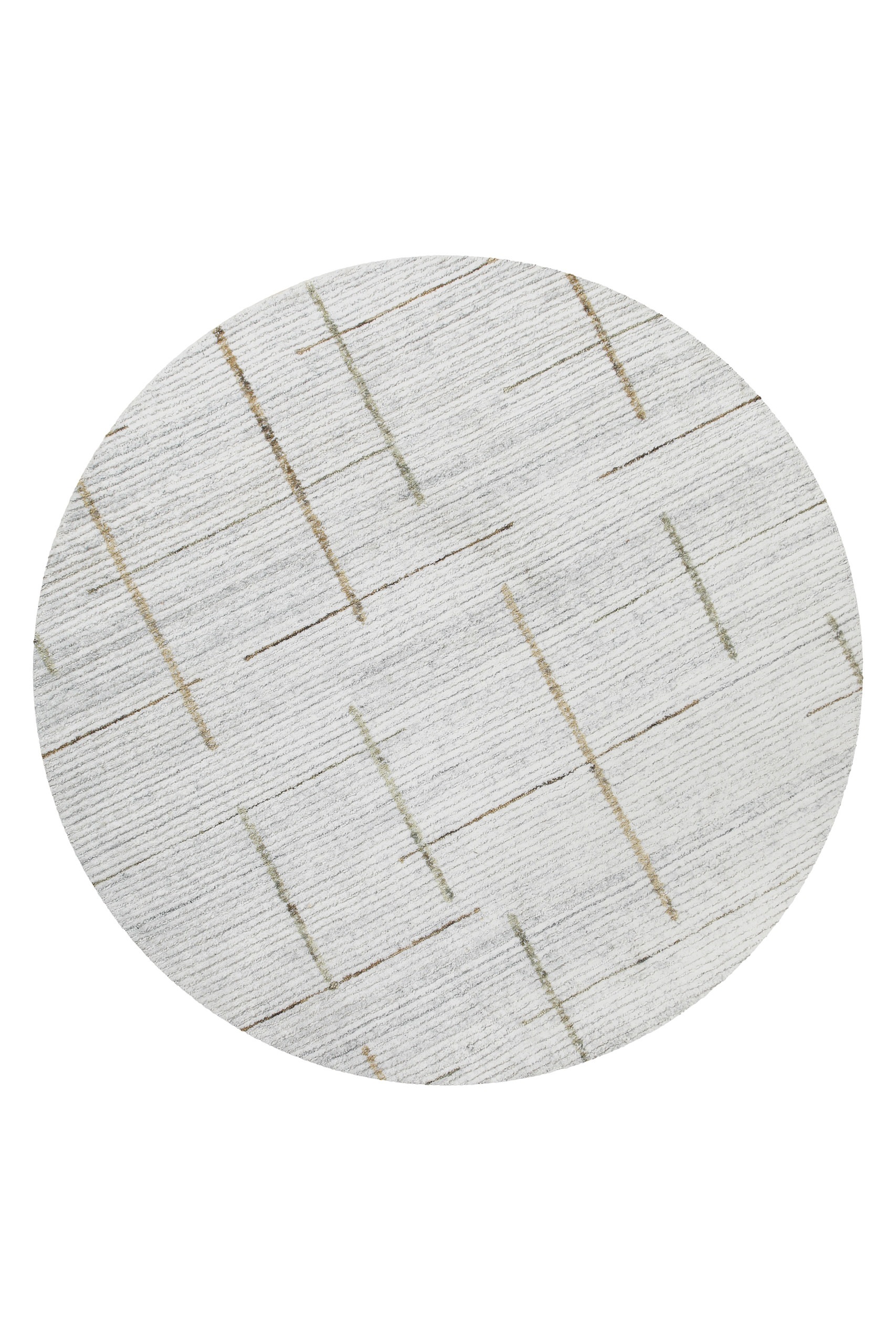 Wecon home Teppich »Hamptons TWENTYTWO«, rund, 10 mm Höhe, Fasermix, Kurzflor, Wohnzimmer, elegant, geometrisches Muster