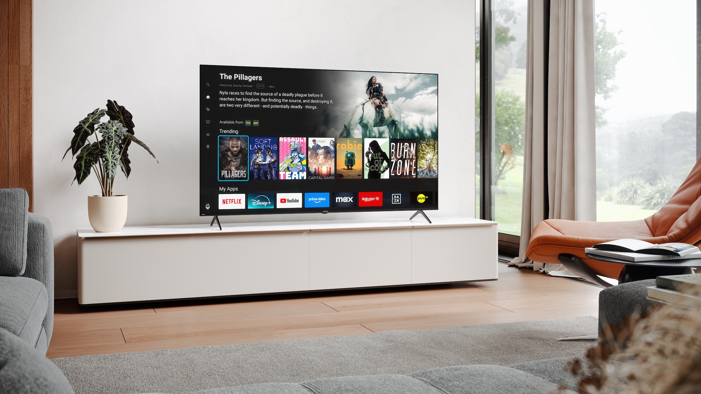 Sharp QLED-Fernseher »4T-C65HMx« 164 cm/65 ″ Smart-TV
