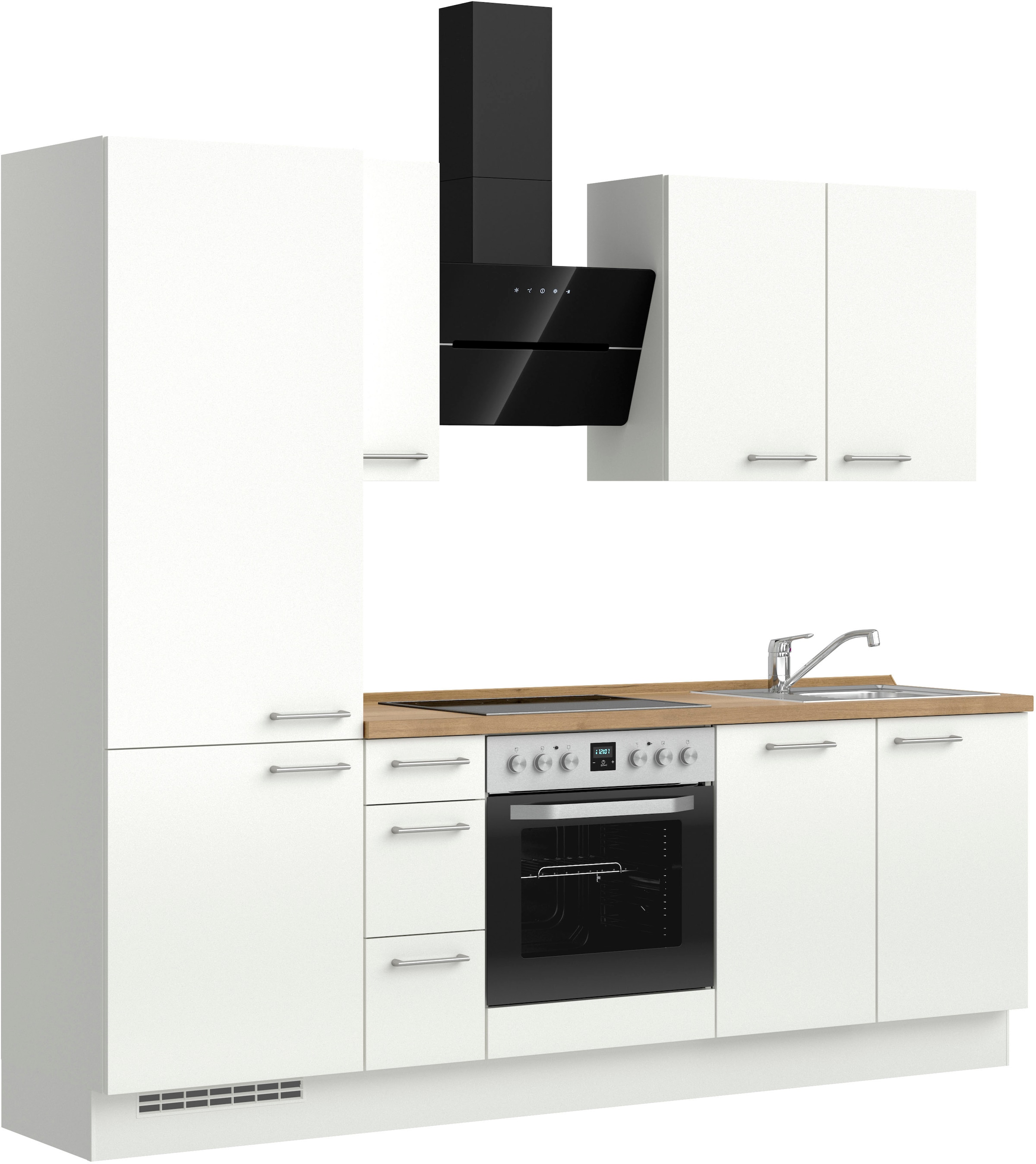 nobilia® Küchenzeile »"Laser II"«, vormontiert, Ausrichtung wählbar, Breite 240 cm, wahlw. mit E-Geräten