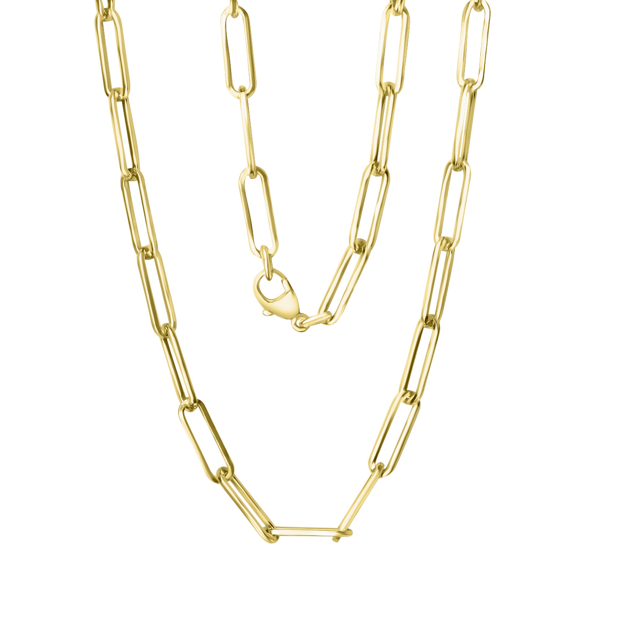 Vivance Collierkettchen »925/- Sterling Silber vergoldet Gliederkette 55 cm«