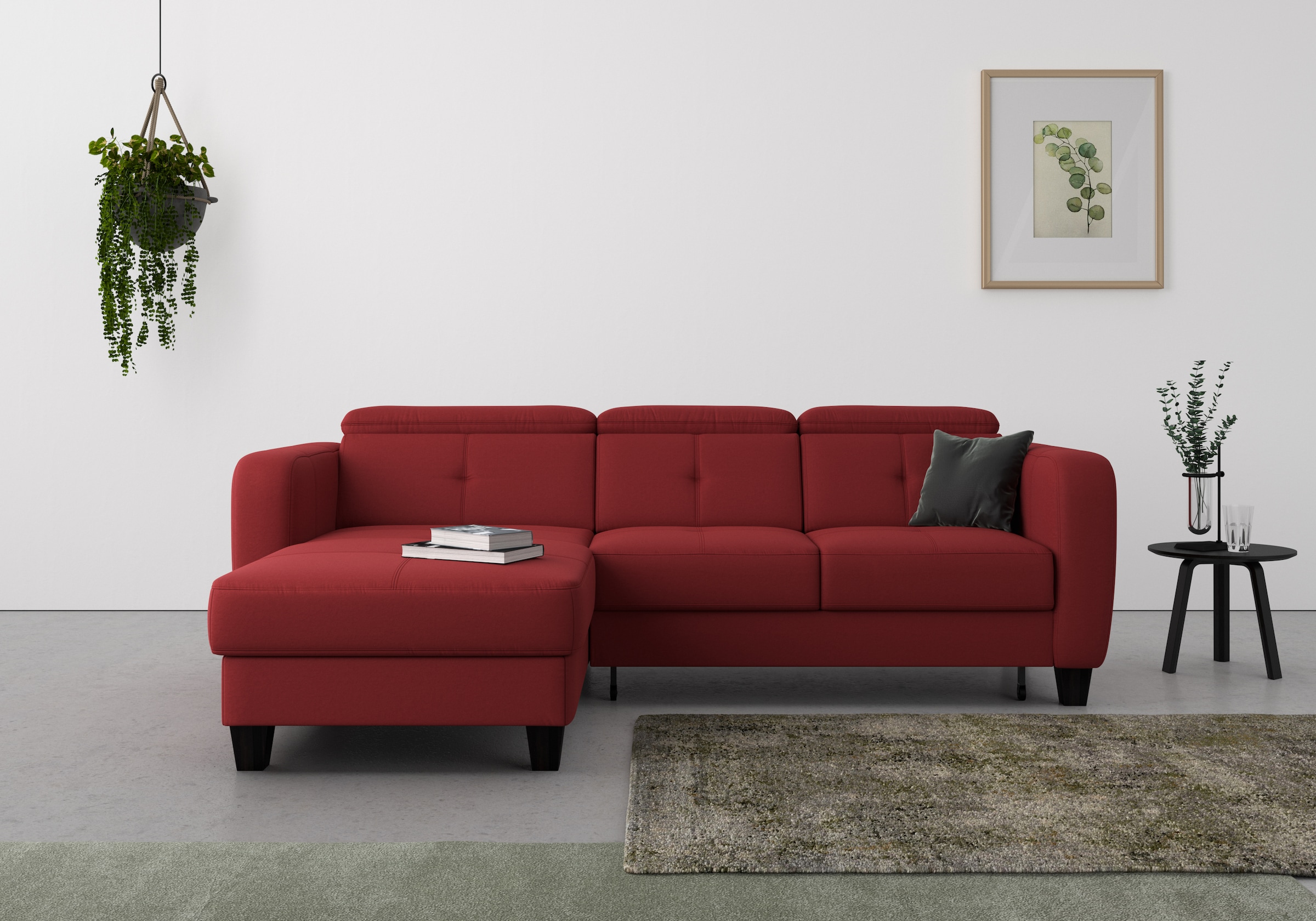sit&more Ecksofa »Belluci L-Form«, inklusive Federkern, wahlweise mit Bettf günstig online kaufen