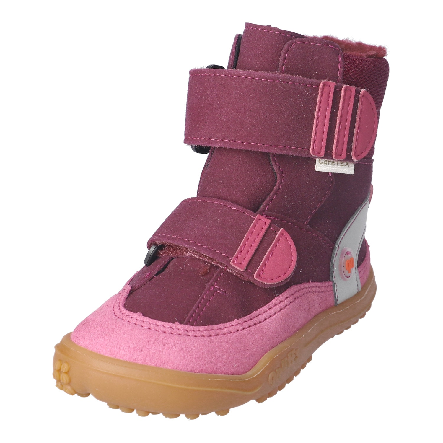qnuffs Barfußschuh »TANNE«  Klettboots, Winterboots mit praktischem Namensschild an der Ferse