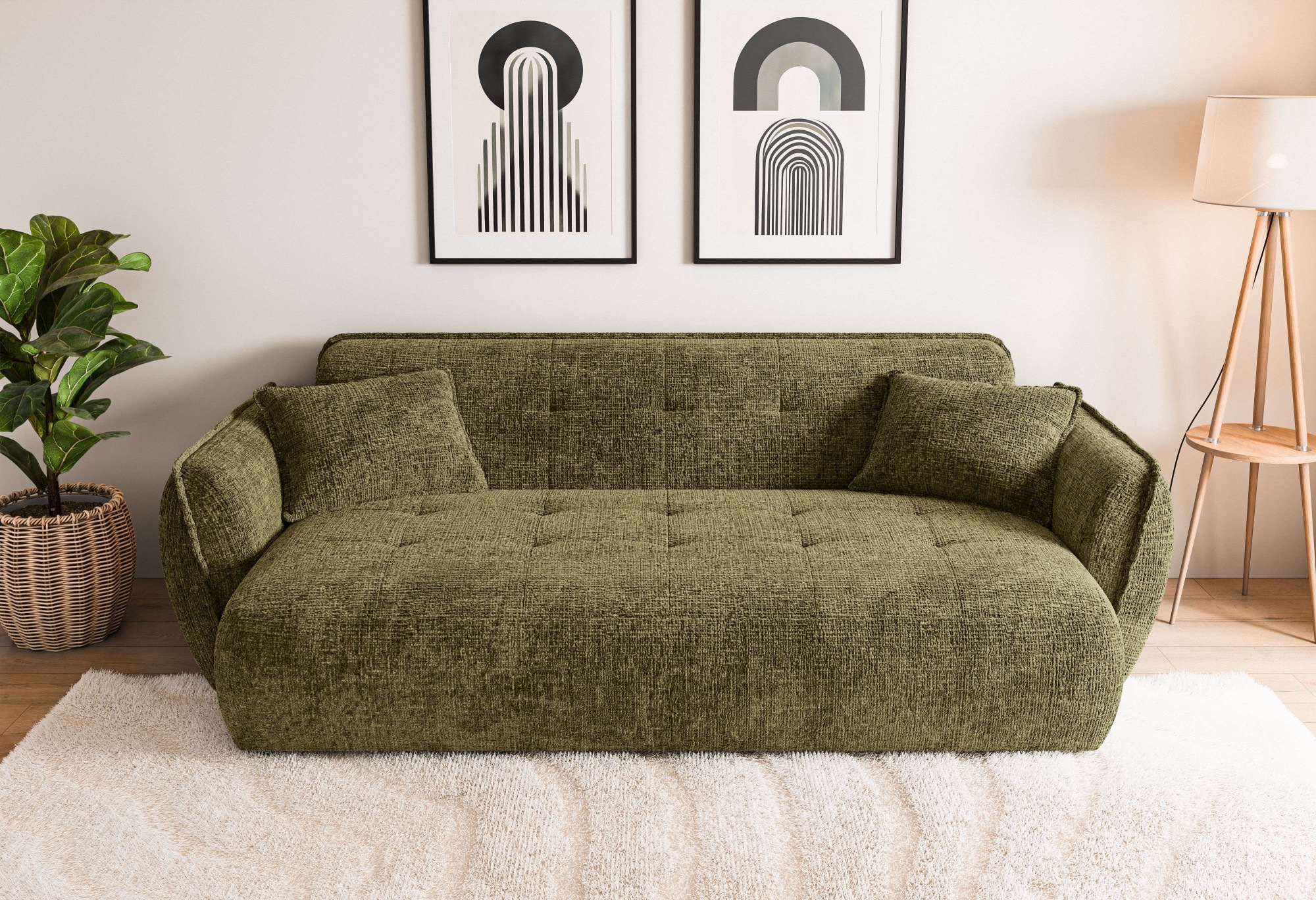 Home affaire Big-Sofa »MIRELDA Design-Sofa mit Steppungen, hoher Sitzkomfor günstig online kaufen
