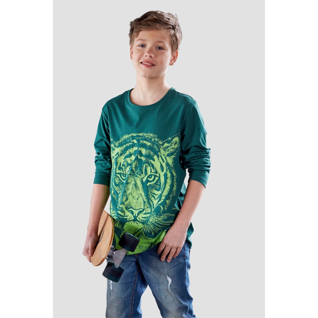 KIDSWORLD Langarmshirt »NEON TIGER«