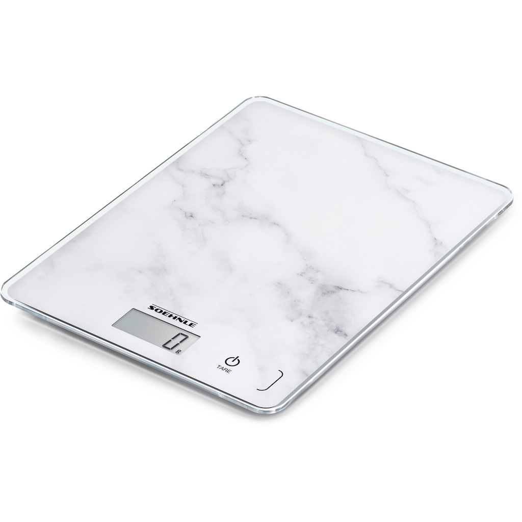 Soehnle Küchenwaage »Page Compact 300 Marble«, Tragkraft 5 kg, 1 g genaue Teilung