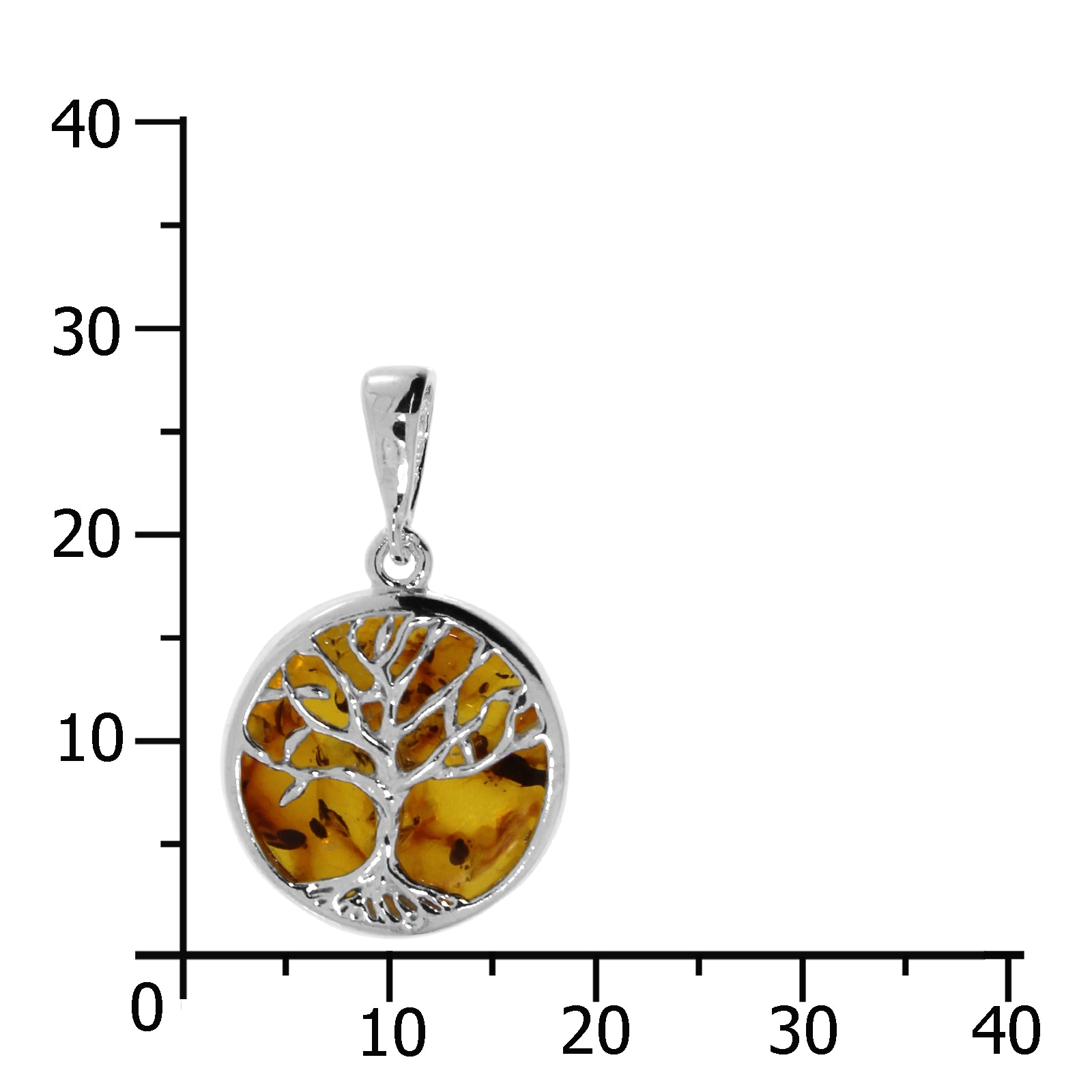 OSTSEE-SCHMUCK Kettenanhänger »Ostsee-Schmuck Anhänger Lebensbaum 17 mm«, (1 tlg.)
