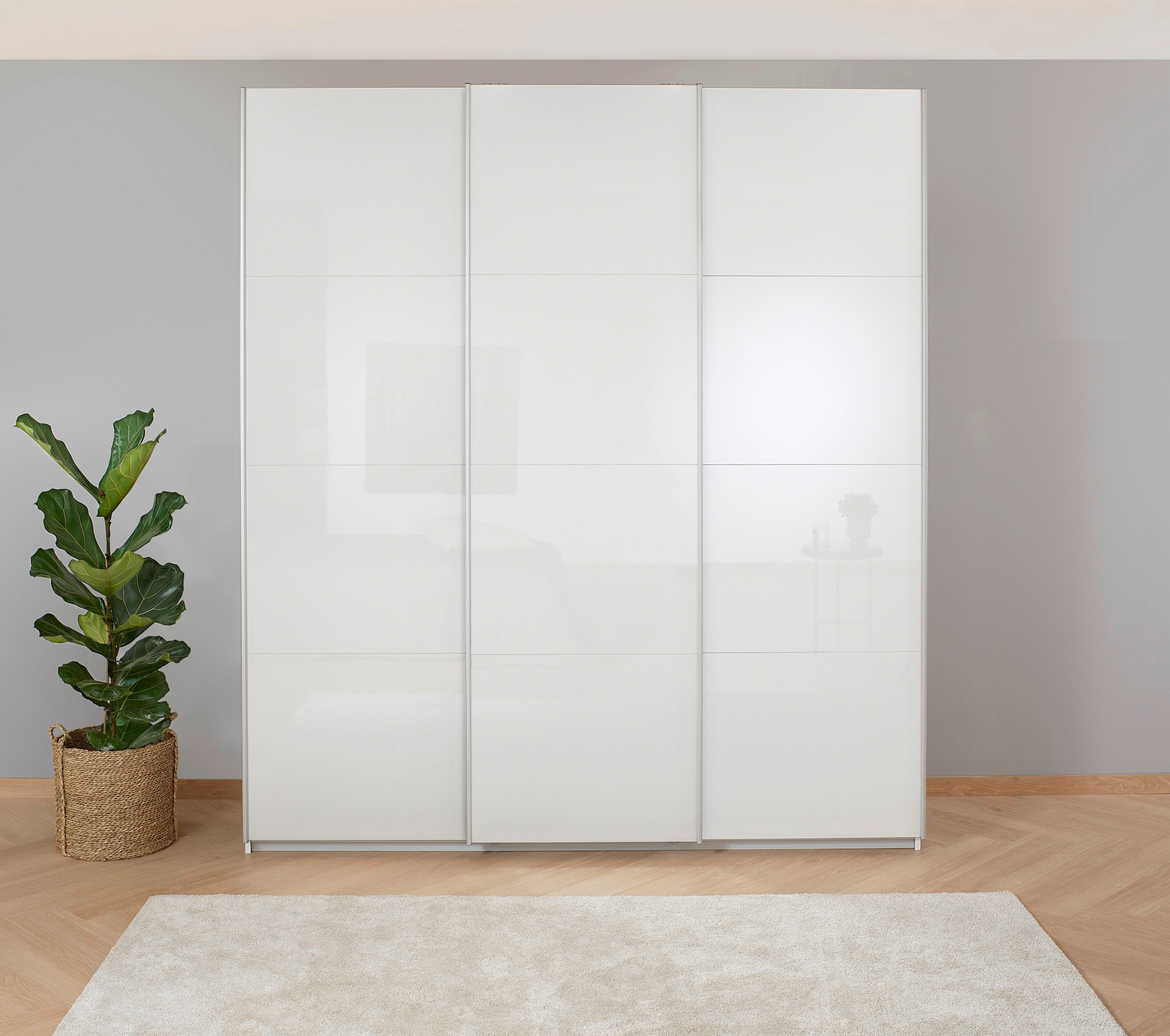 OTTO home Kleiderschrank »Mehrzweckschrank Aktenschrank Möbel Mietswohnung Schlafzimmer KOLUNA« 3 Ausstattungen BASIC/CLASSIC/PREMIUM (inkl. SOFT-CLOSE-FUNKTION),  Breiten 203/271/315/360cm Höhen 210/229 Hochglanzfront MADE IN GERMANY
